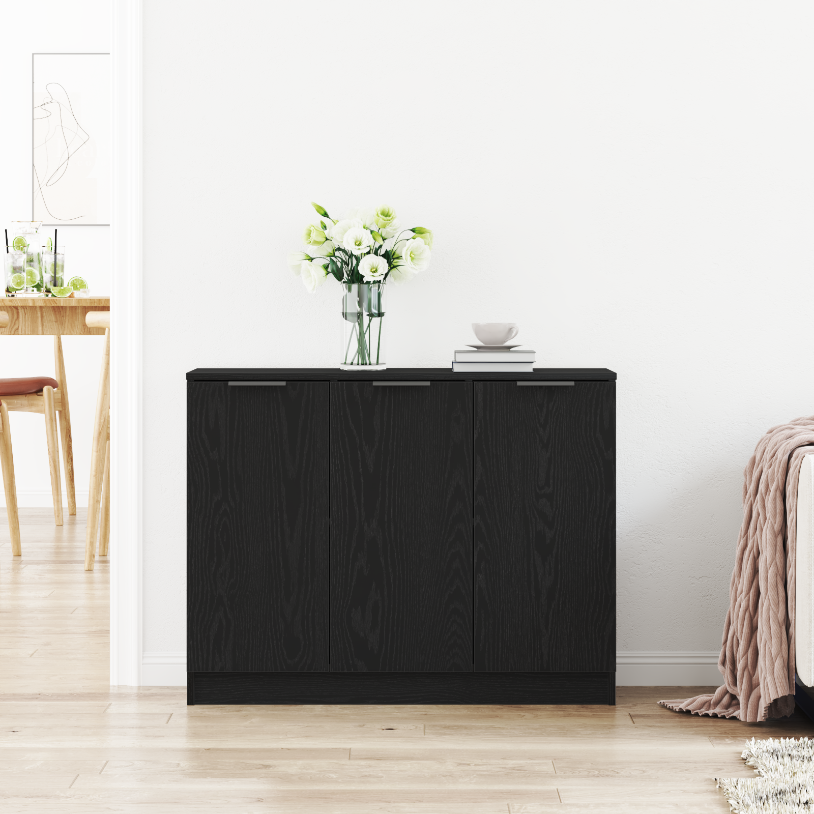 Sideboard Cupboard Home Storage Highboard Side Cabinet Engineered Wood vidaXL - Picture 13 of 111