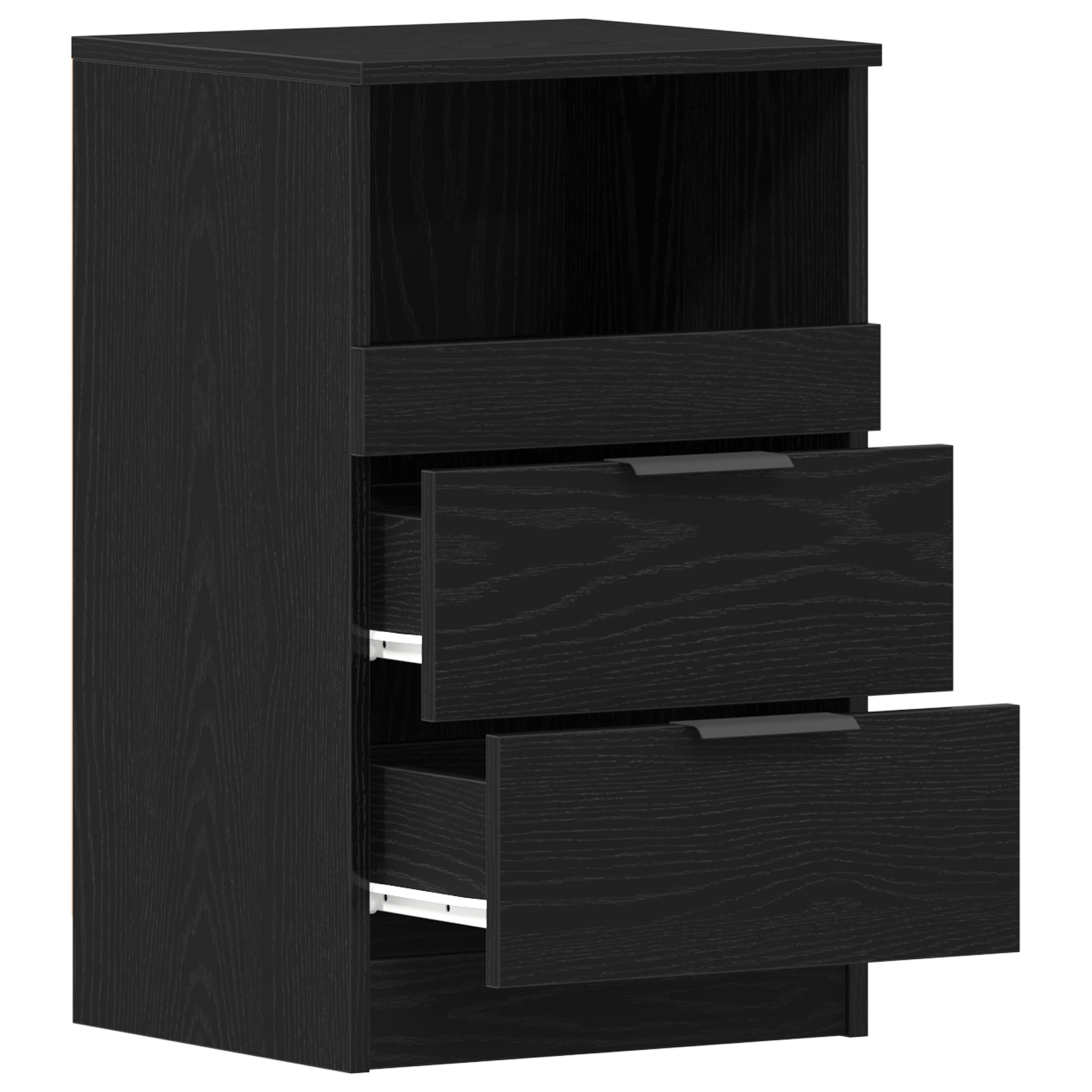 Nightstand Black Oak 40x35x65 cm Made of Engineered Wood - Image 5