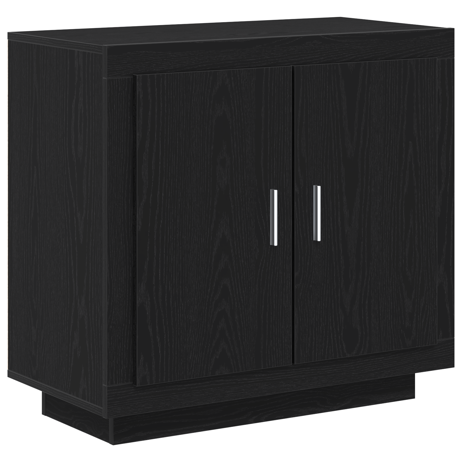 Sideboard Black Oak 80x40x75 cm Engineered Wood - Image 2
