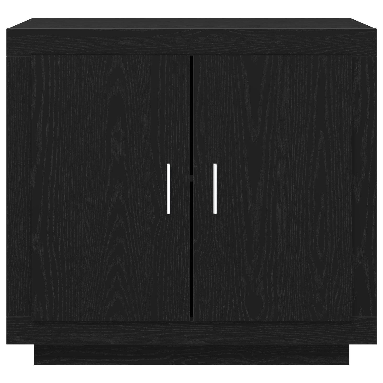 Sideboard Black Oak 80x40x75 cm Engineered Wood - Image 6