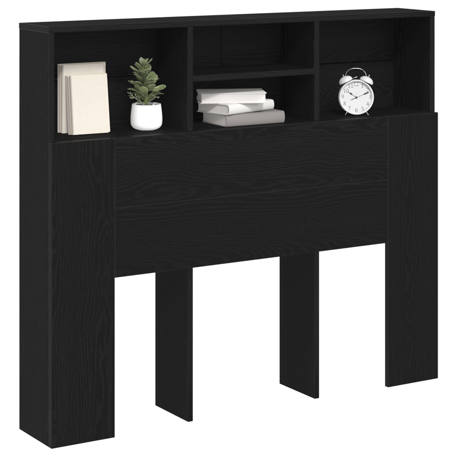 Thumbnail - vidaXL Kopfteile-Schrank Schwarz-Eiche, 120x19x103,5 cm, Holzwerkstoff