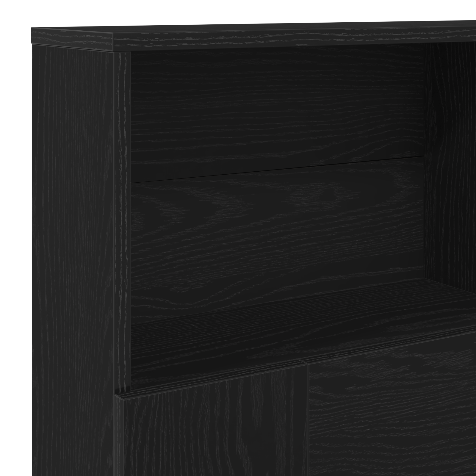 Headboard Cabinet - Black Oak, 140x19x103.5 cm, Made of Engineered Wood - Image 8