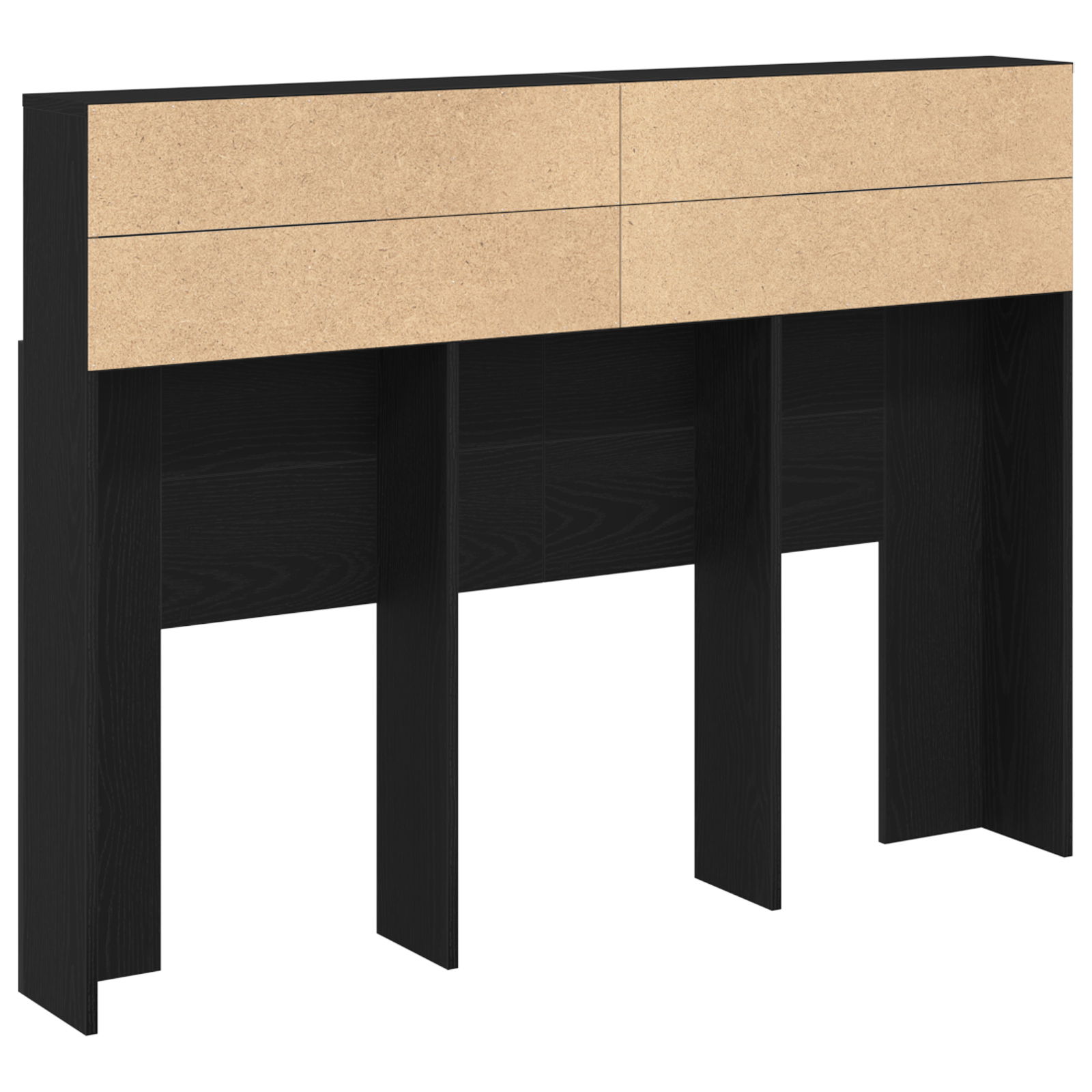 Headboard Cabinet - Black Oak, 140x19x103.5 cm, Made of Engineered Wood - Image 5