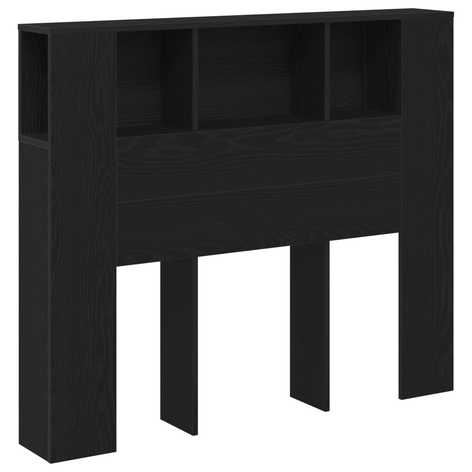 Headboard Cabinet Black Oak 120x19x104,5 cm Engineered Wood - Image 3