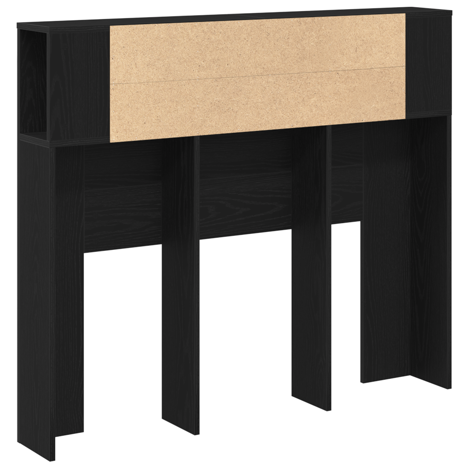 Headboard Cabinet Black Oak 120x19x104,5 cm Engineered Wood - Image 5