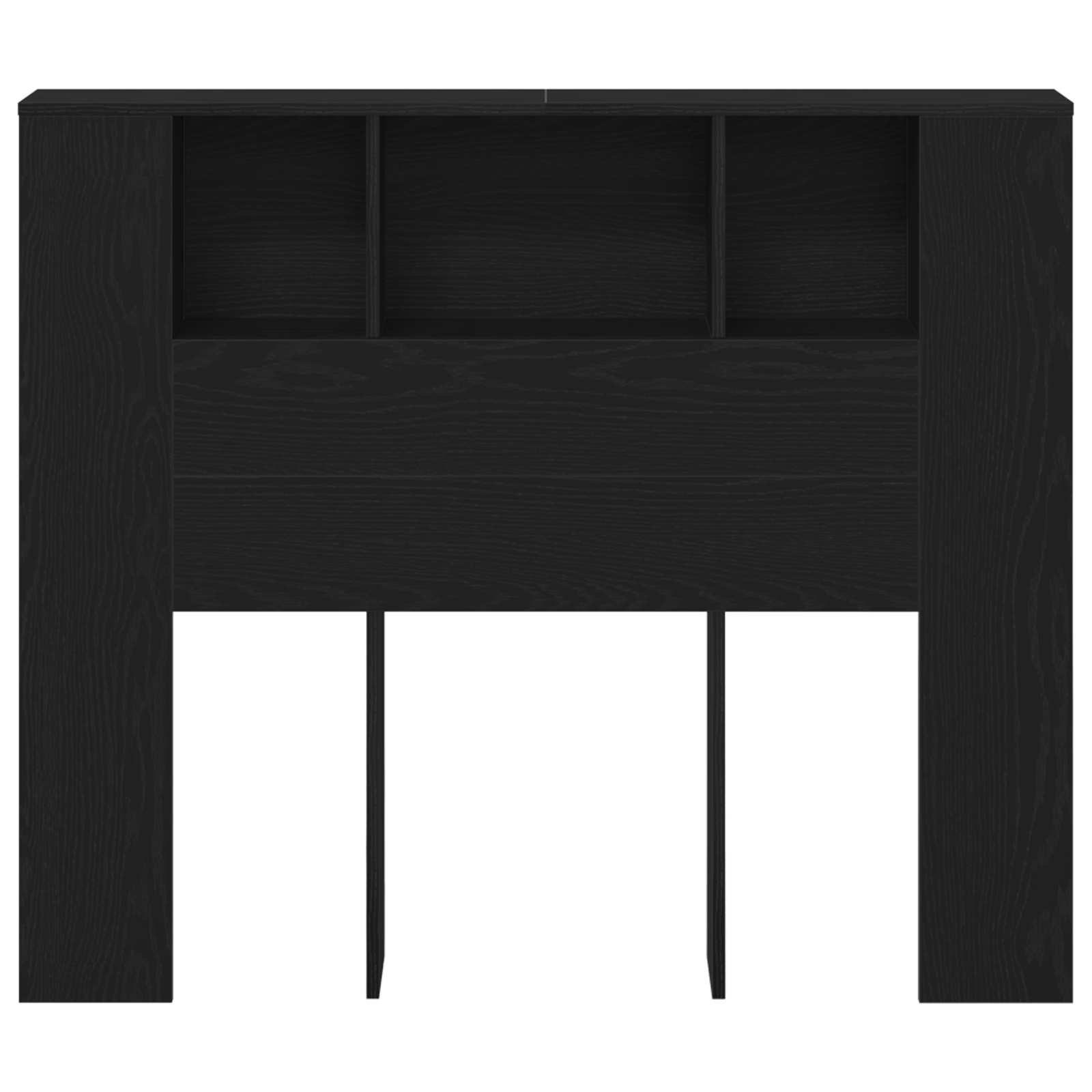 Headboard Cabinet Black Oak 120x19x104,5 cm Engineered Wood - Image 6