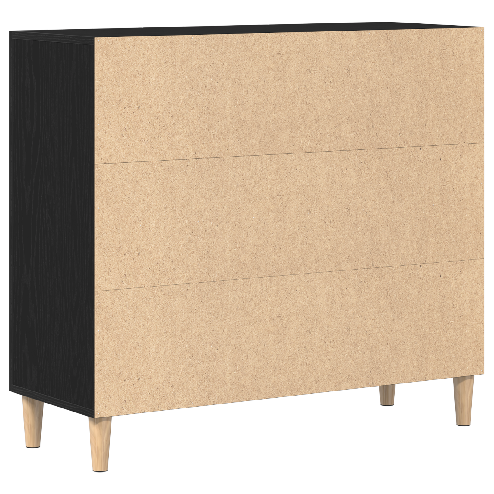 Black Oak Sideboard 90x34x80 cm Made from Engineered Wood - Image 6