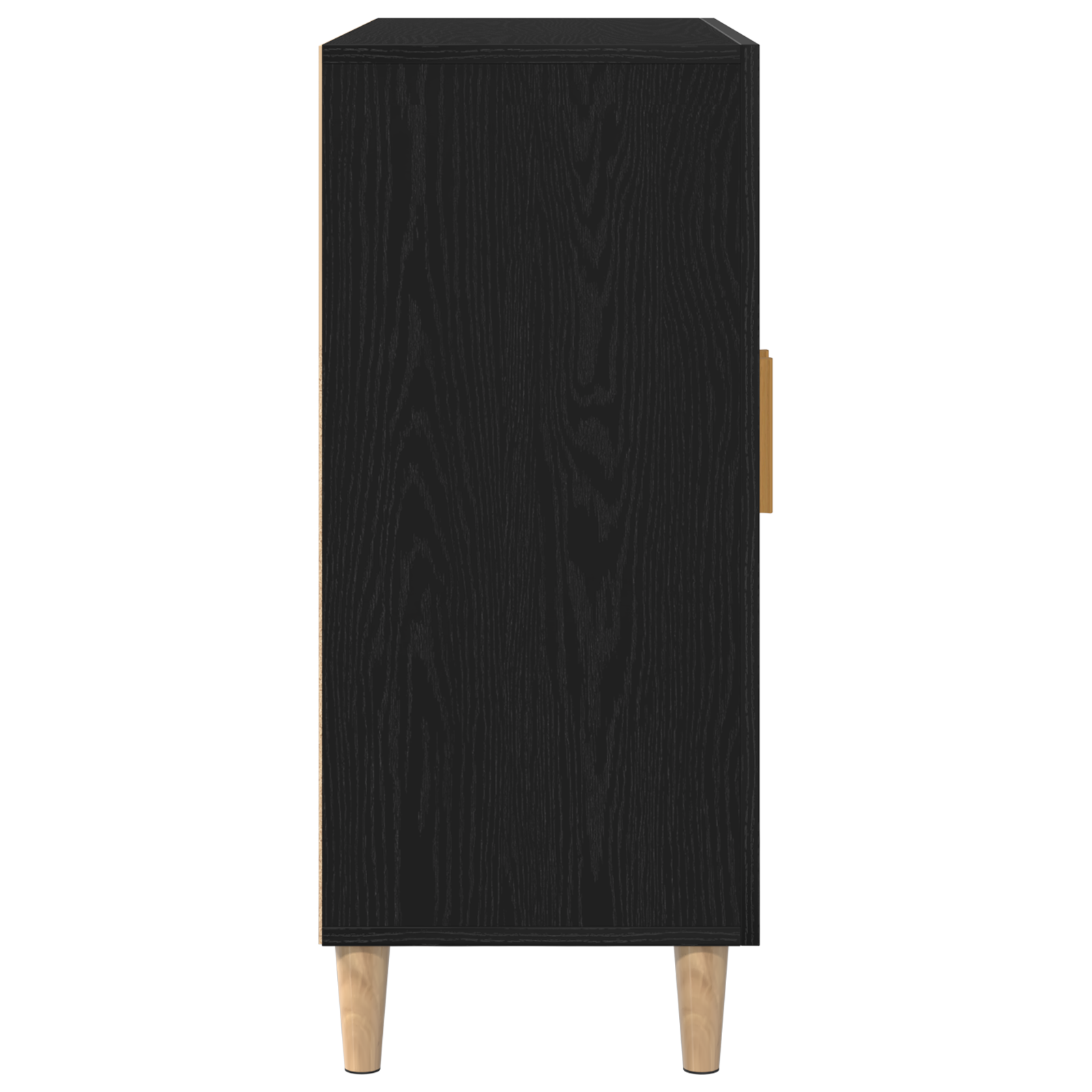 Black Oak Sideboard 90x34x80 cm Made from Engineered Wood - Image 8