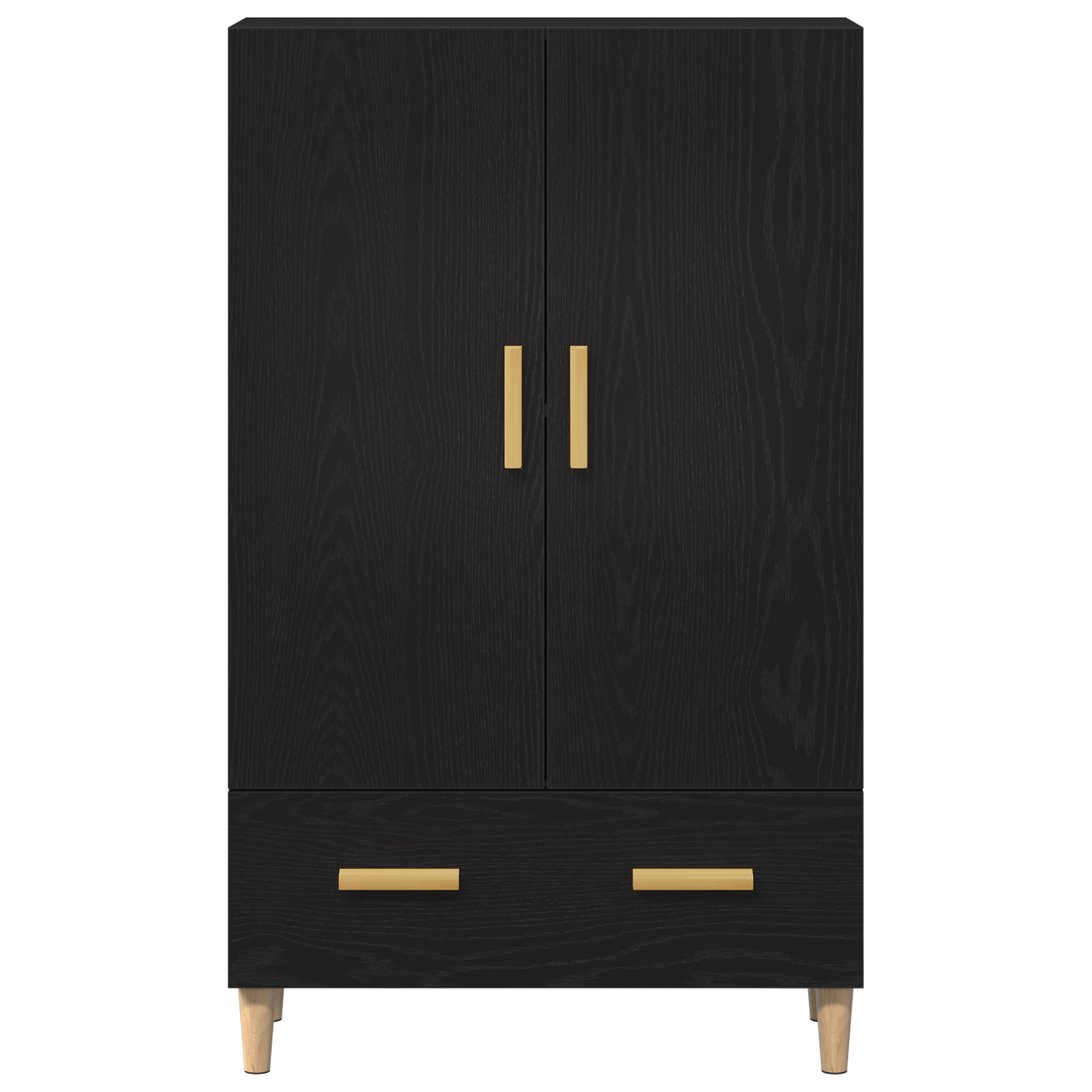 Highboard in Black Oak, 70x31x115 cm, Made from Engineered Wood - Image 7