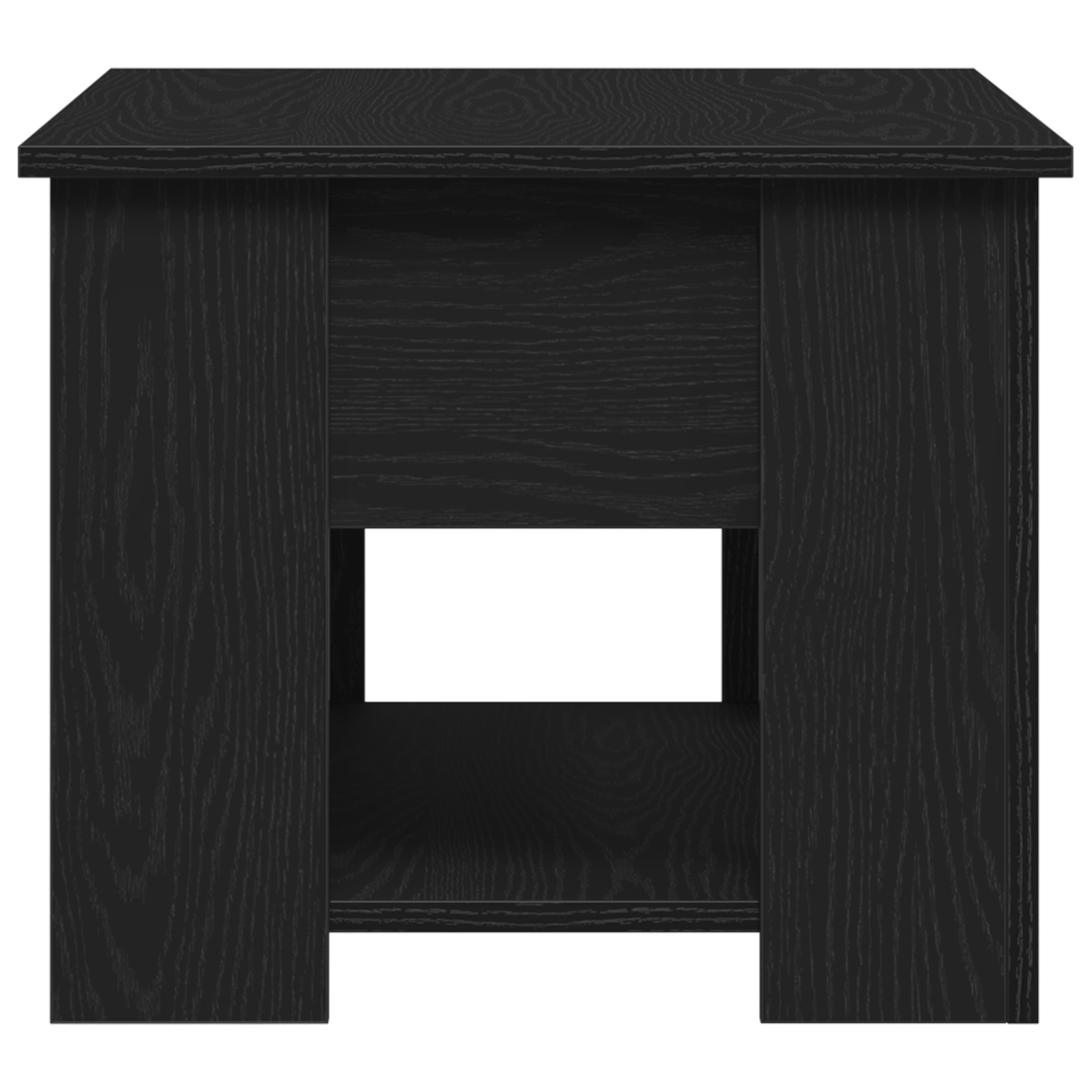 Black Oak Coffee Table 79x49x41 cm Made of Engineered Wood - Image 7