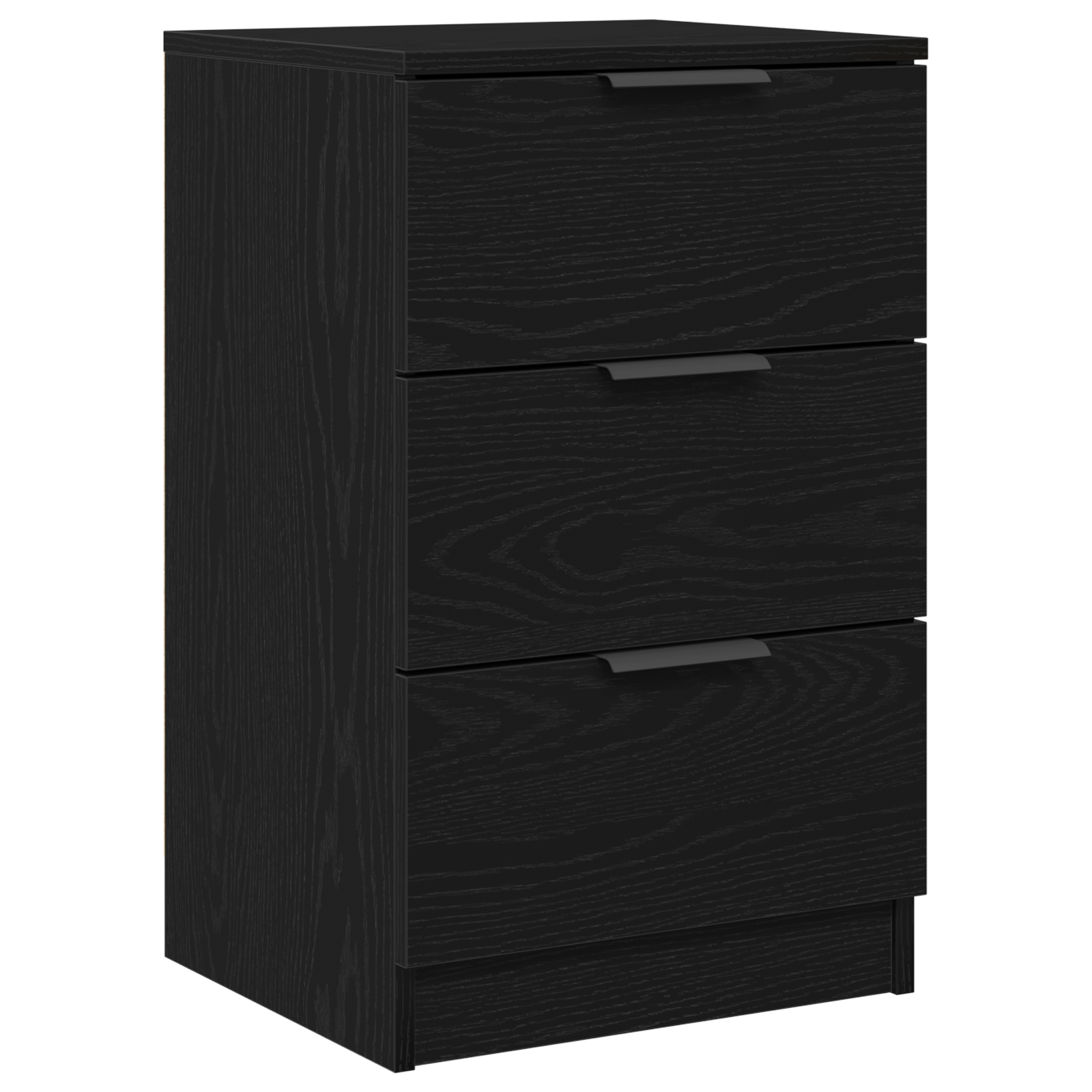 Black Oak Bedside Cabinet - 40x65x65 cm, Made from Engineered Wood - Image 2
