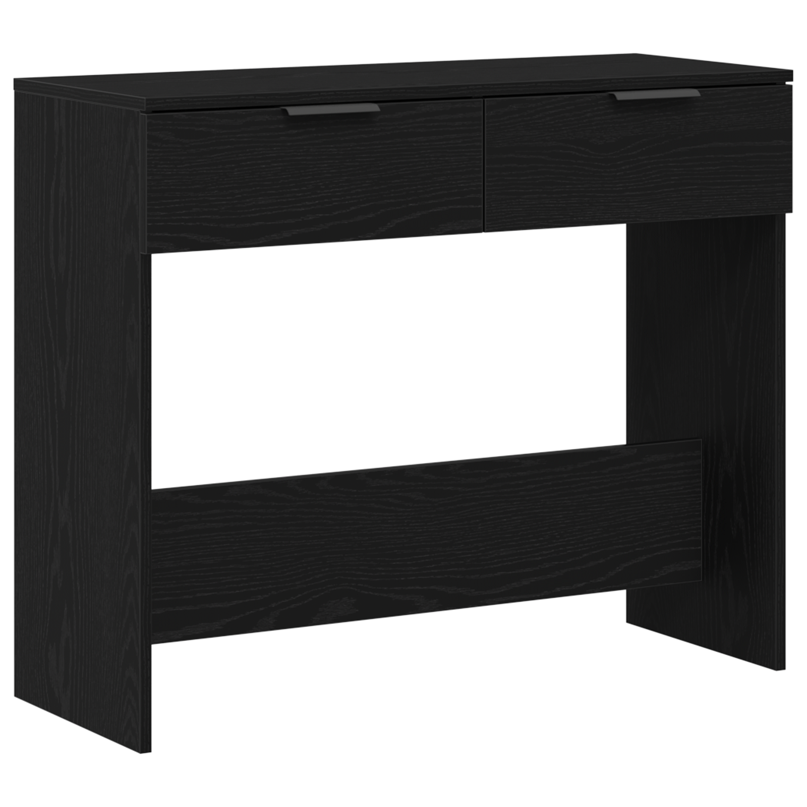 Console Table Black Oak 90x36x75 cm Engineered Wood - Image 2