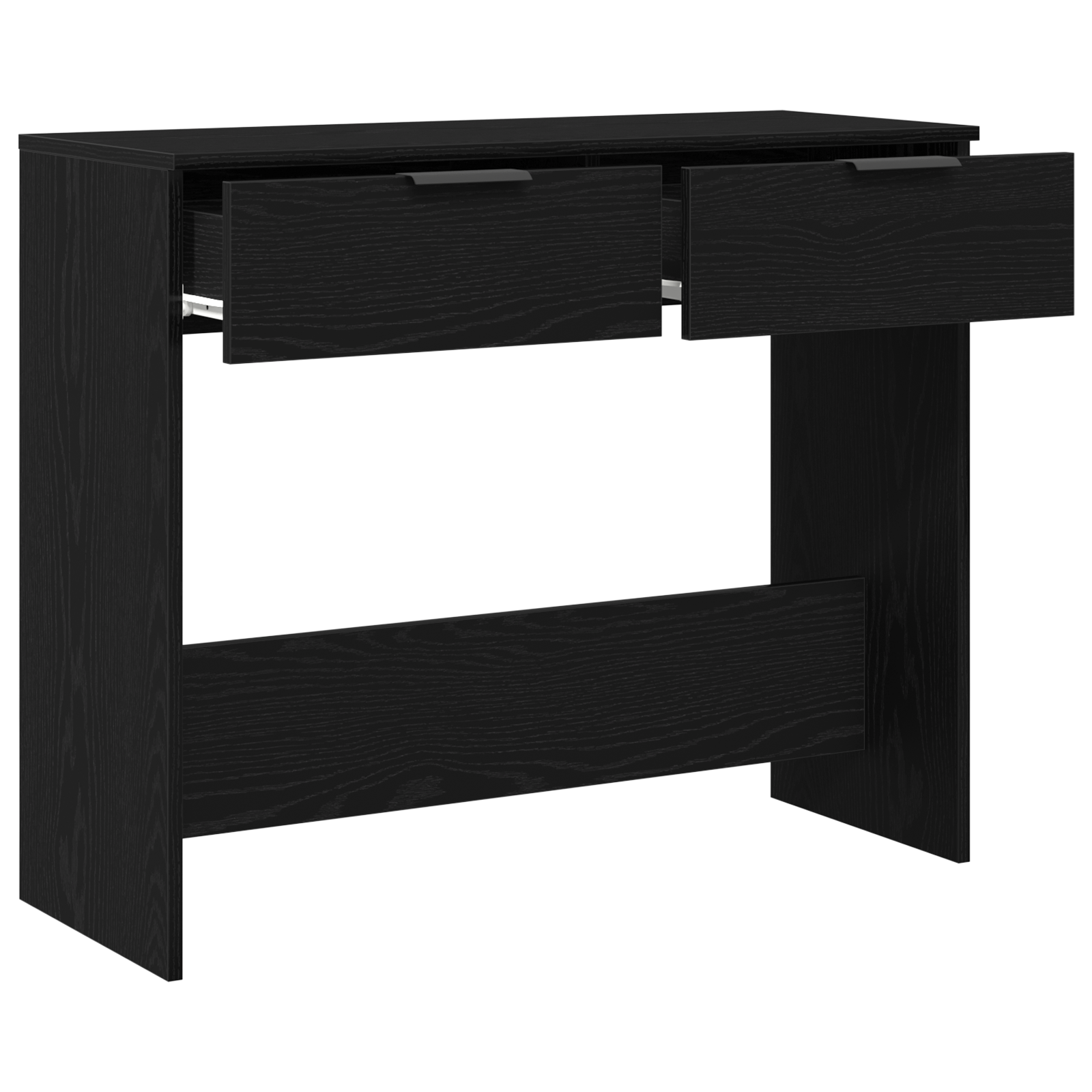 Console Table Black Oak 90x36x75 cm Engineered Wood - Image 5