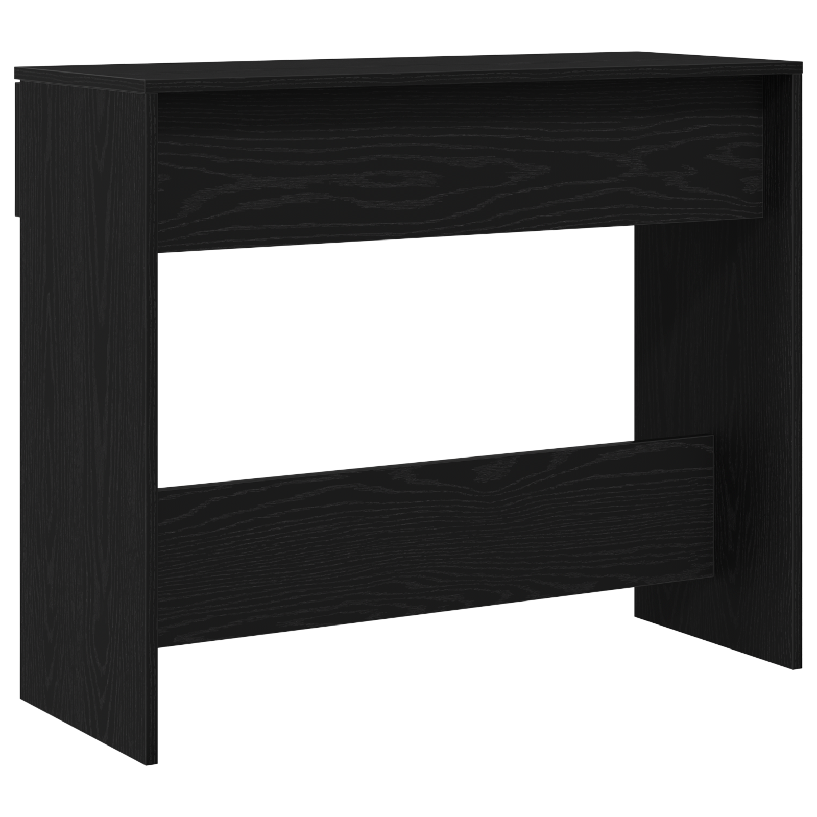 Console Table Black Oak 90x36x75 cm Engineered Wood - Image 8
