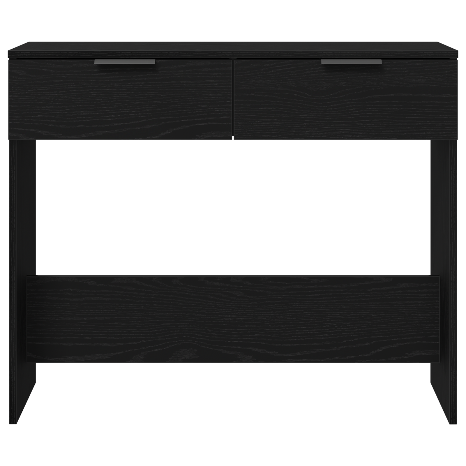 Console Table Black Oak 90x36x75 cm Engineered Wood - Image 6
