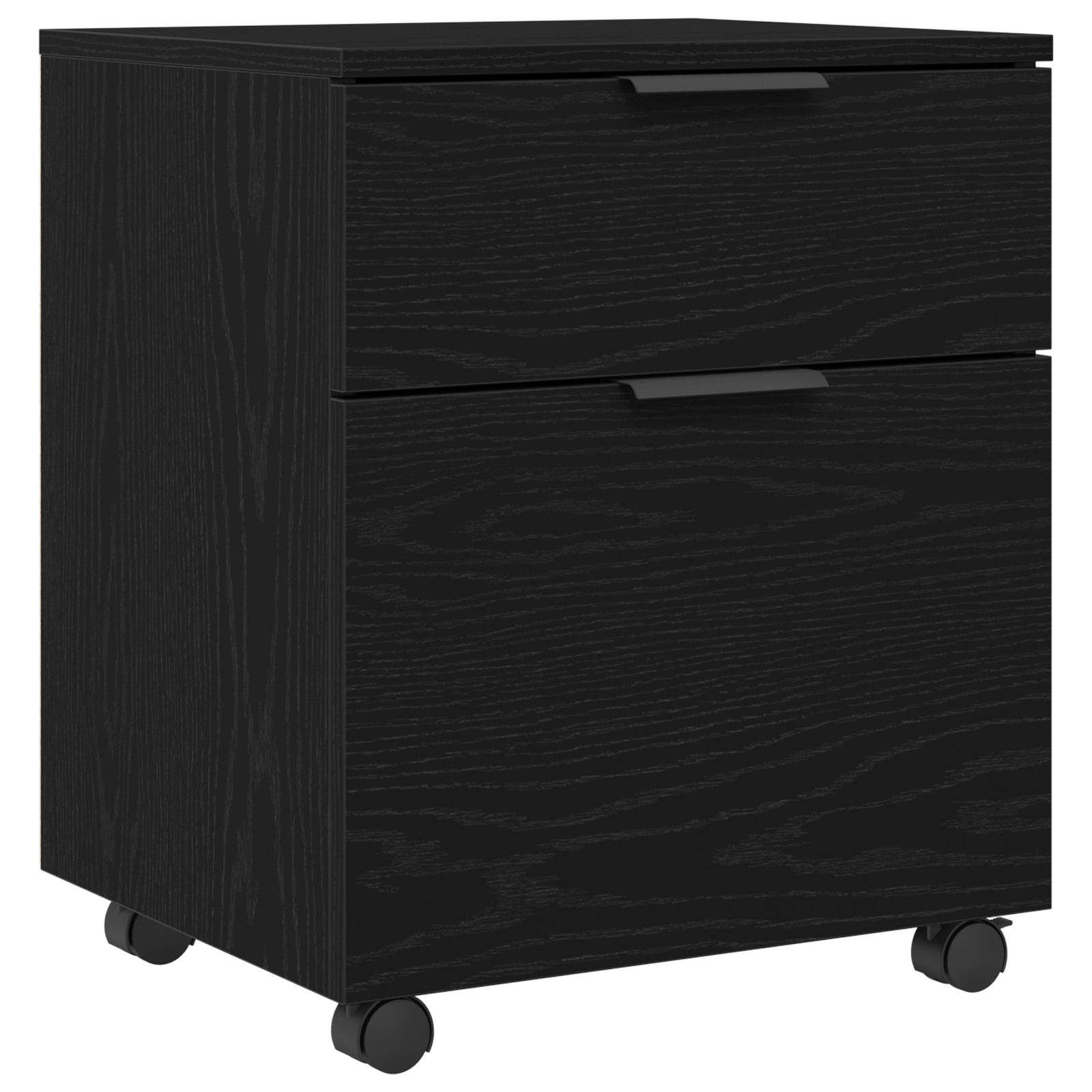 Thumbnail - vidaXL Aktenschrank mit Rollen Schwarz Eiche 45x38x54 cm