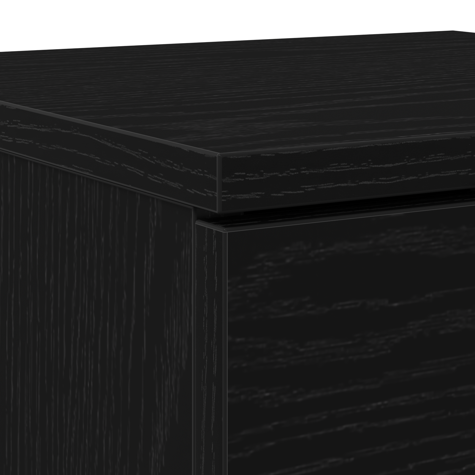 Sideboard Black Oak 30x30x70 cm Engineered Wood - Image 10