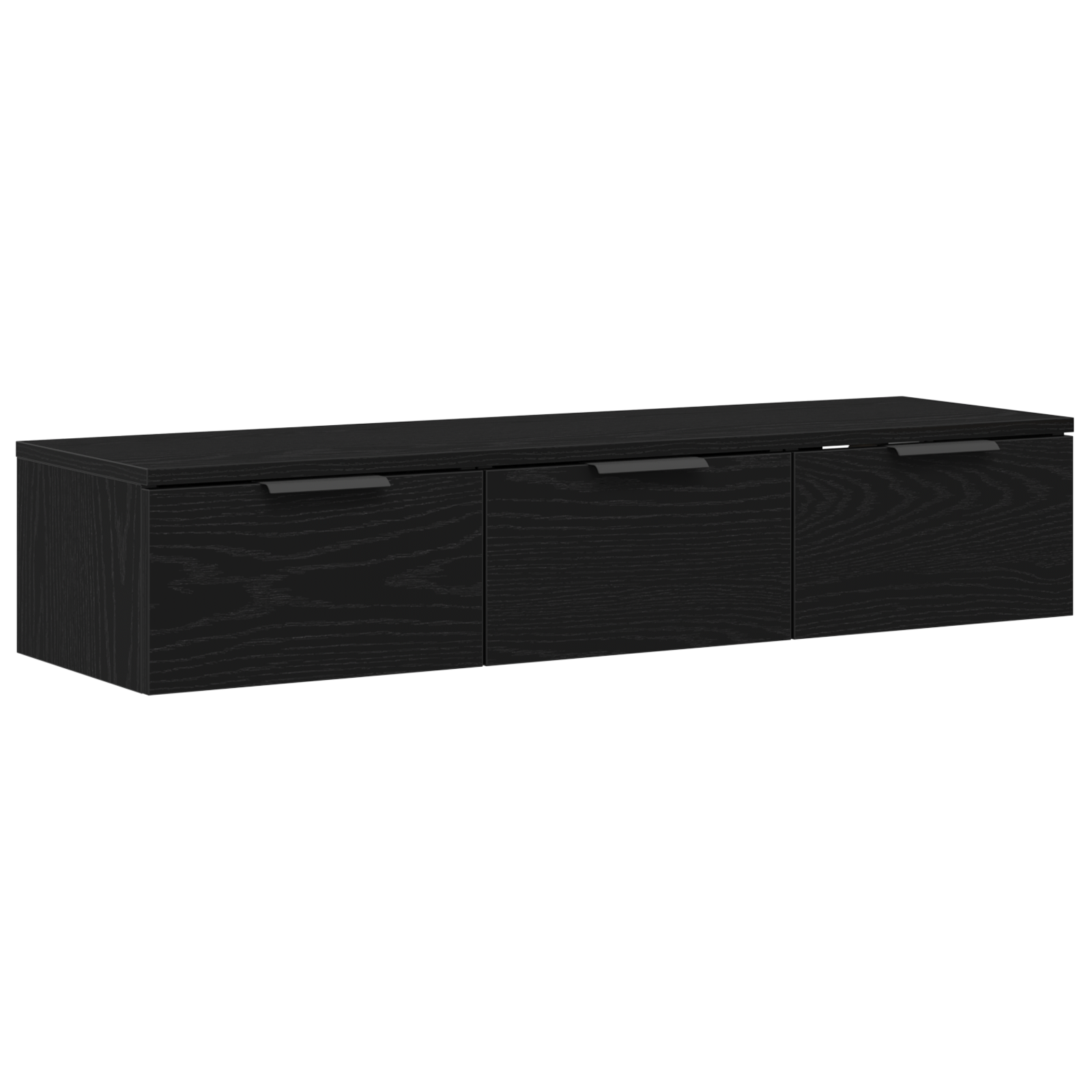 Black Oak Wall Cabinet 102x30x20 cm Made of Engineered Wood - Image 5