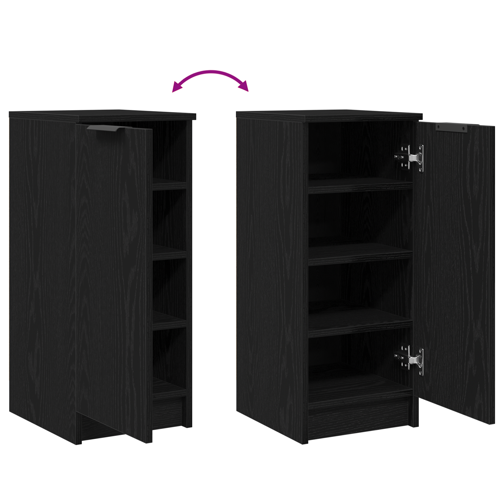 Mueble Zapatero Armario de Zapatos Soporte Estantes Madera Contrachapada vidaXL - Imagen 98 de 131