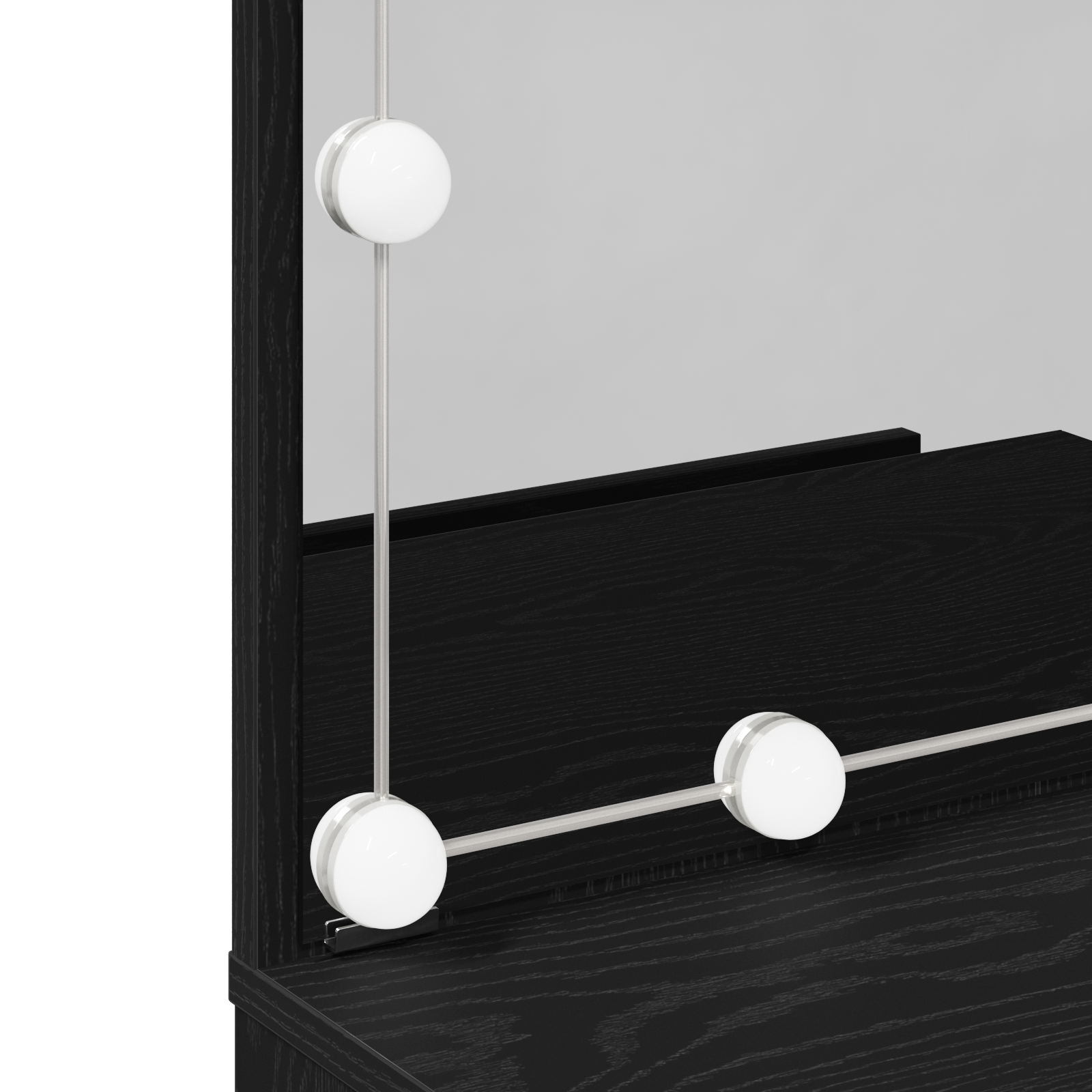 Riietumislaud sahtliga Must tamm 60 x 40 x 140 cm Tehispuit - Image 10