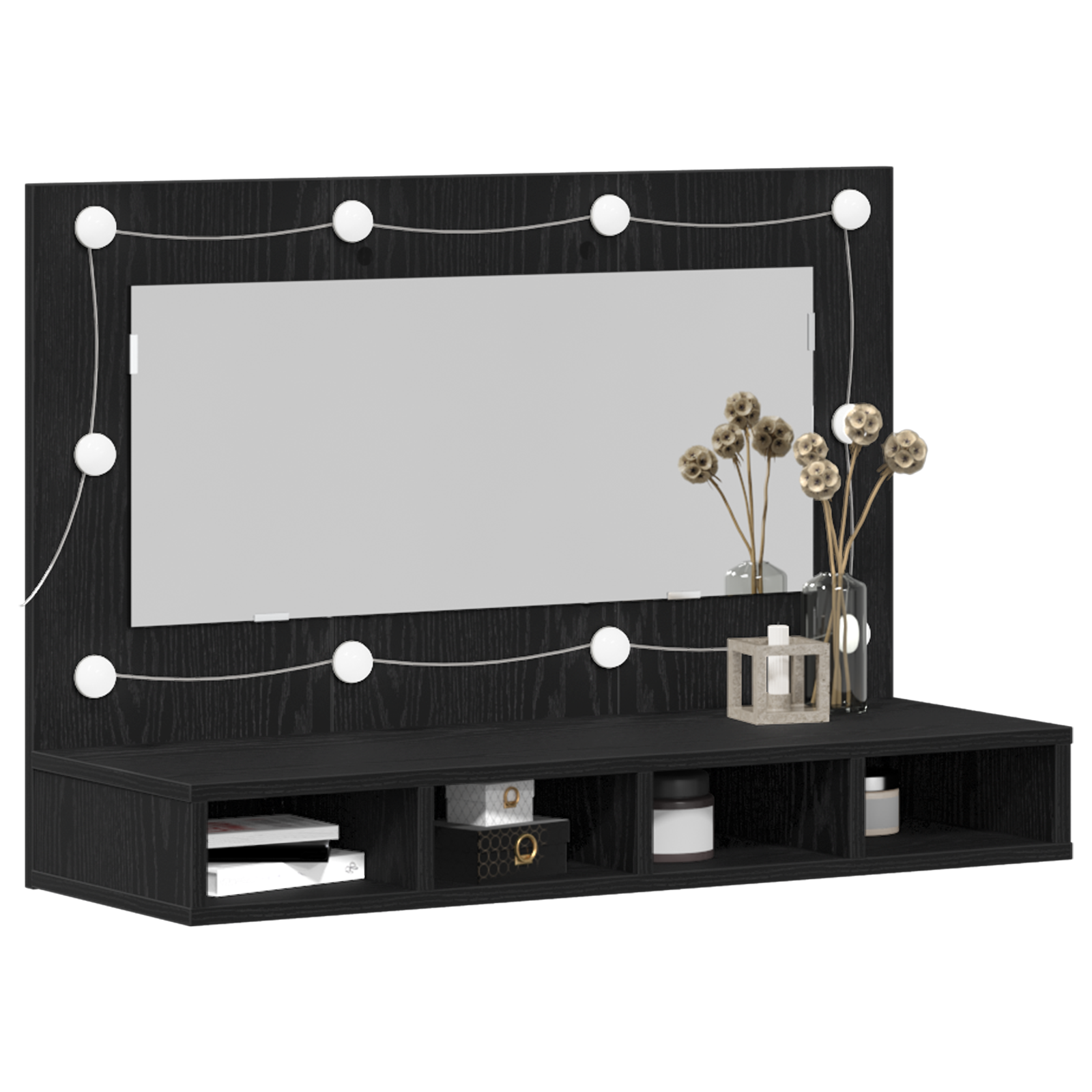 Mueble con Espejo LED Armario Maquillaje Tocador para Dormitorio Madera vidaXL - Imagen 134 de 143