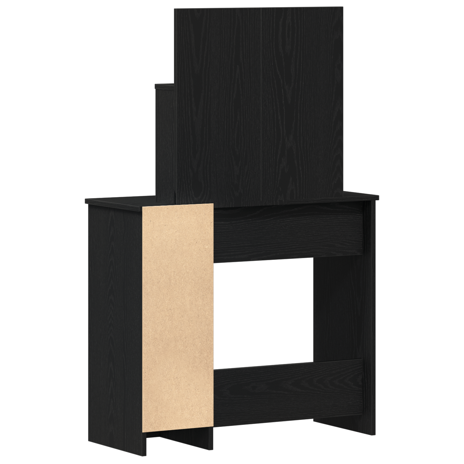 Black Oak Dressing Table with Mirror - 86.5 x 35 x 136 cm - Image 6