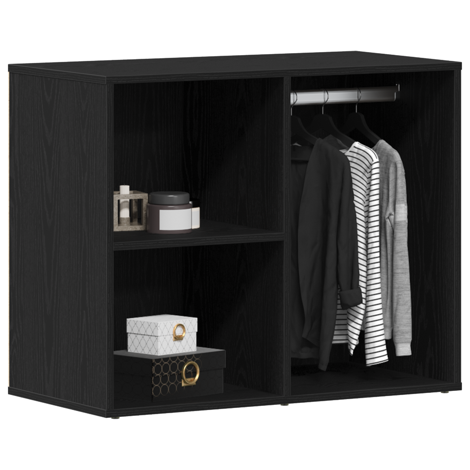 Black Oak Cosmetic Cabinet - 80x40x65 cm, Made from Engineered Wood - Image 3