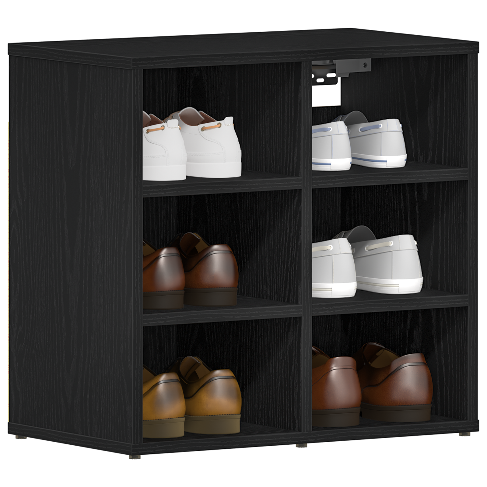 Shoe Cabinet Black Oak 52.5x30x50 cm - Image 3