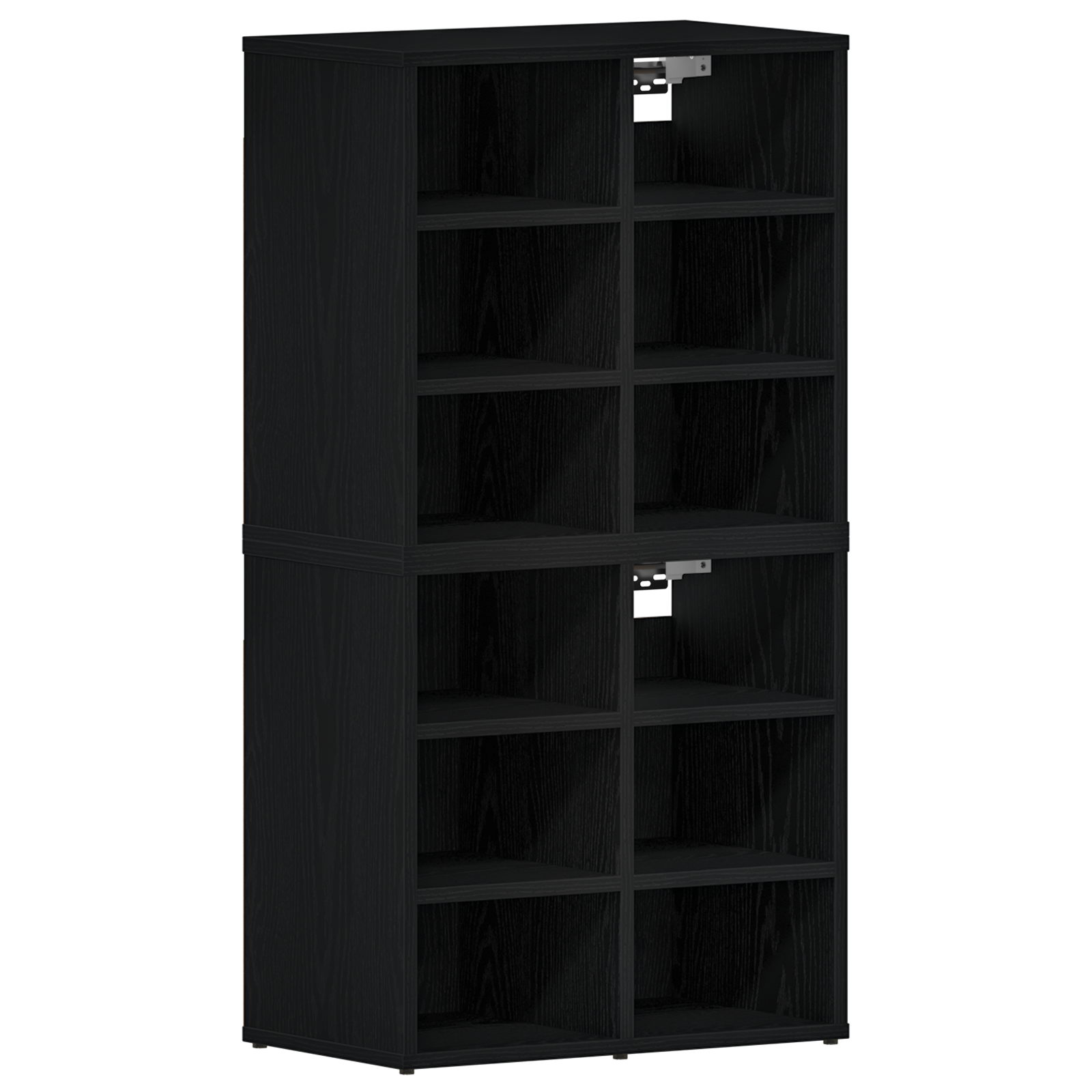 Shoe Cabinets 2 pcs Black Oak 52.5x30x50 cm - Image 2