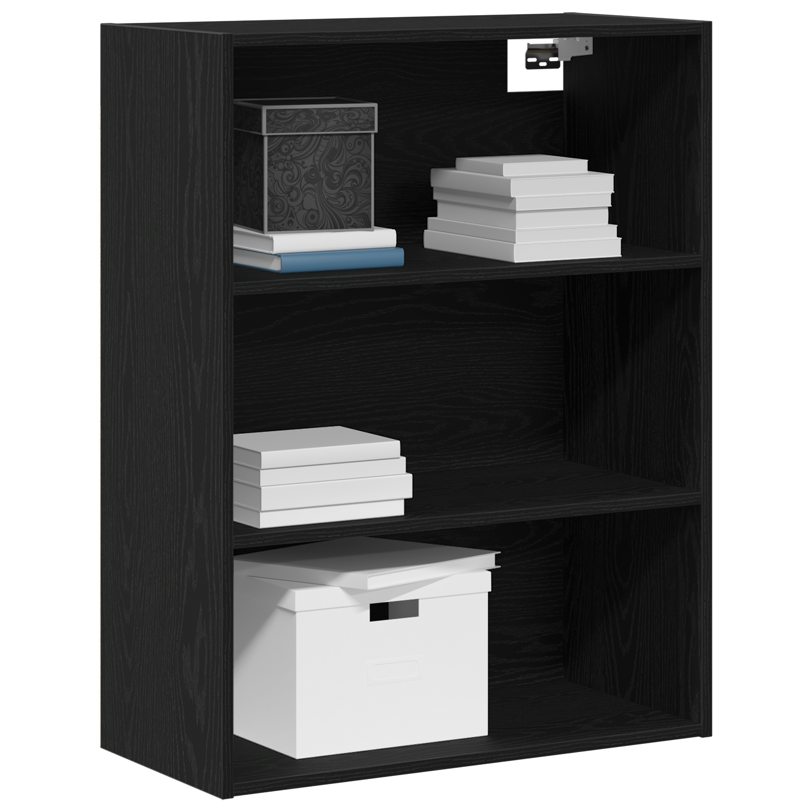 Hanging Wall Cabinet Black Oak 69.5 x 32.5 x 90 cm - Image 3