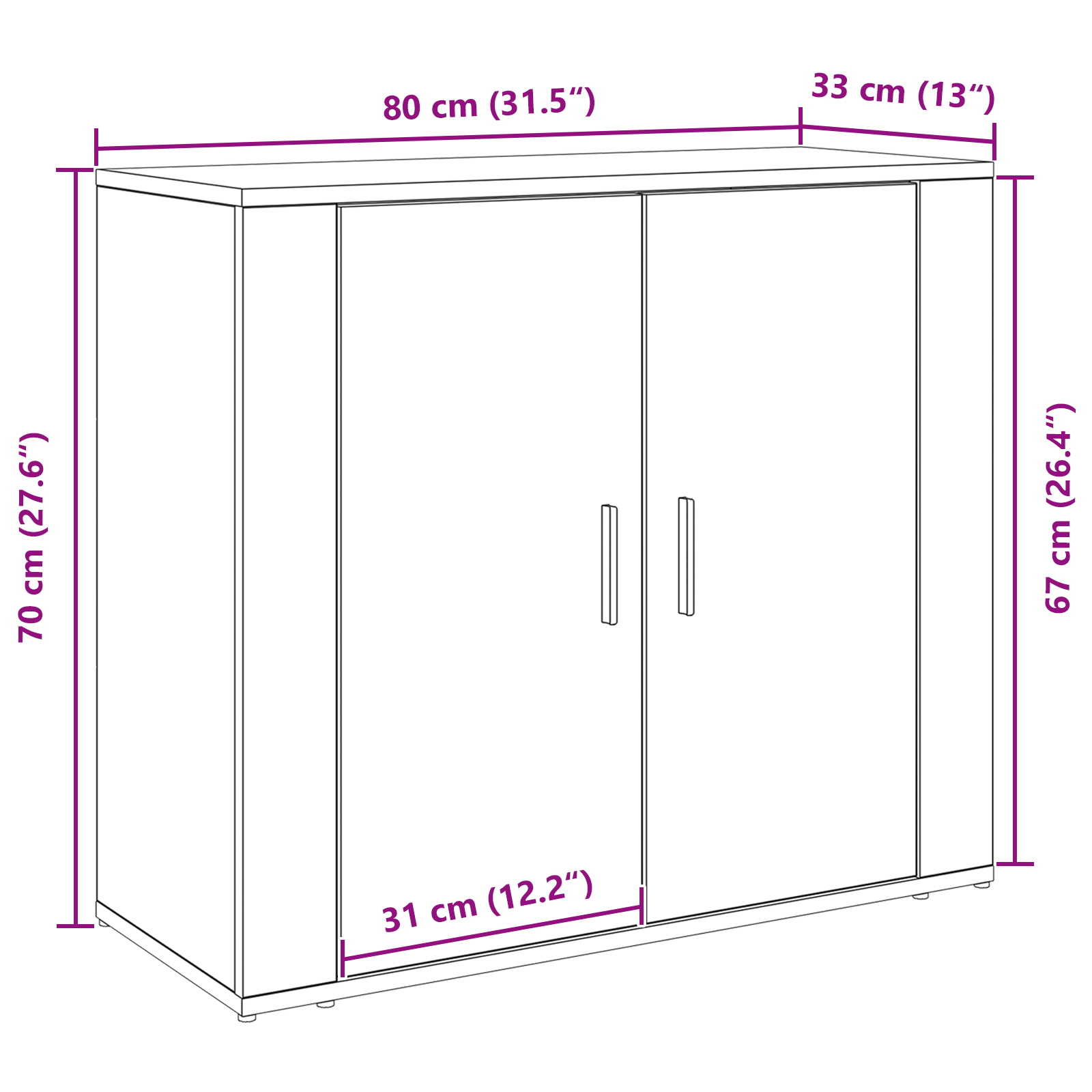 Šoninė spintelė Juoda 80x33x70 cm Inžinerinis medis - Image 11