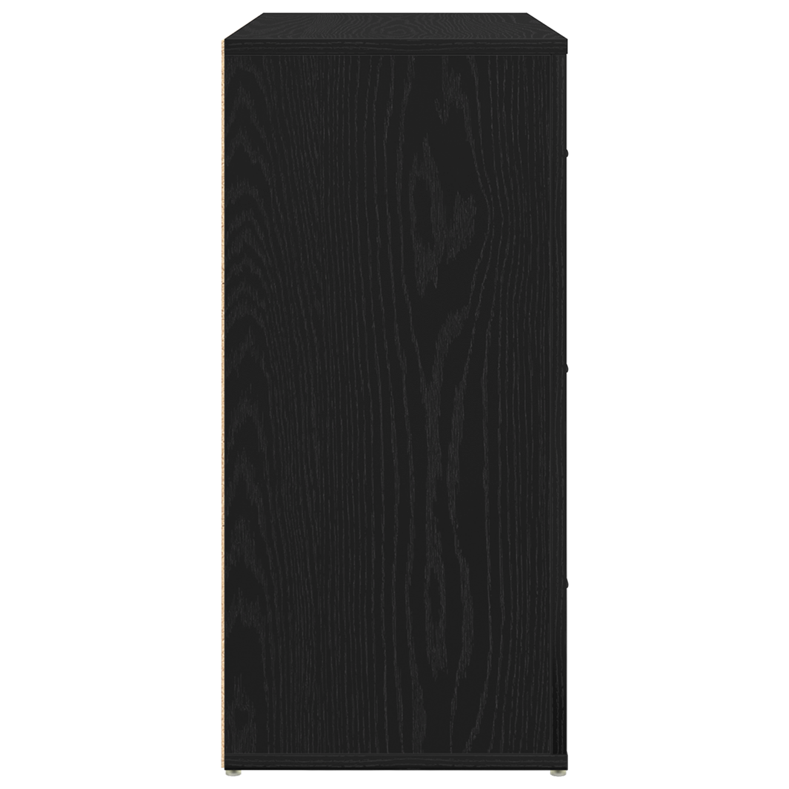 Sideboard Black Oak 33x80x70 cm Engineered Wood - Image 8