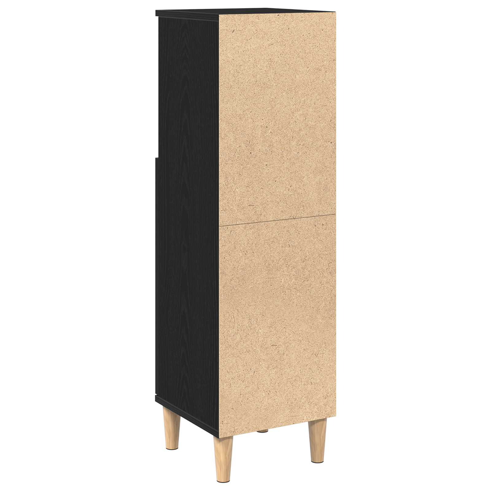 Bathroom Cabinet Black Oak 30x30x100 cm Engineered Wood - Image 6