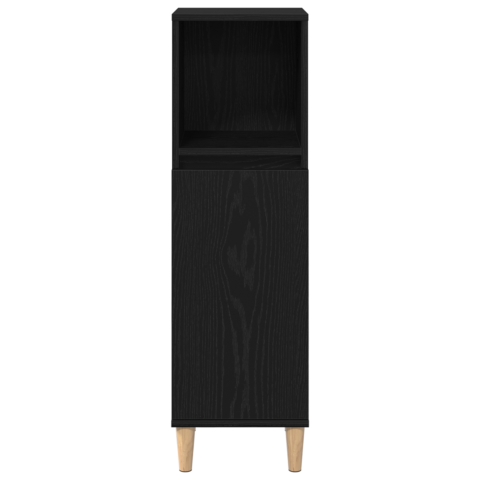 Bathroom Cabinet Black Oak 30x30x100 cm Engineered Wood - Image 7