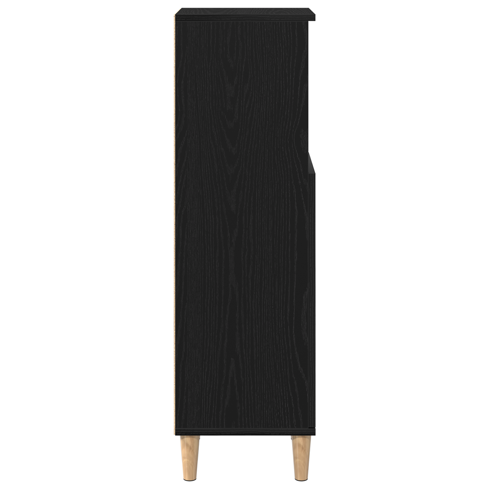 Bathroom Cabinet Black Oak 30x30x100 cm Engineered Wood - Image 8