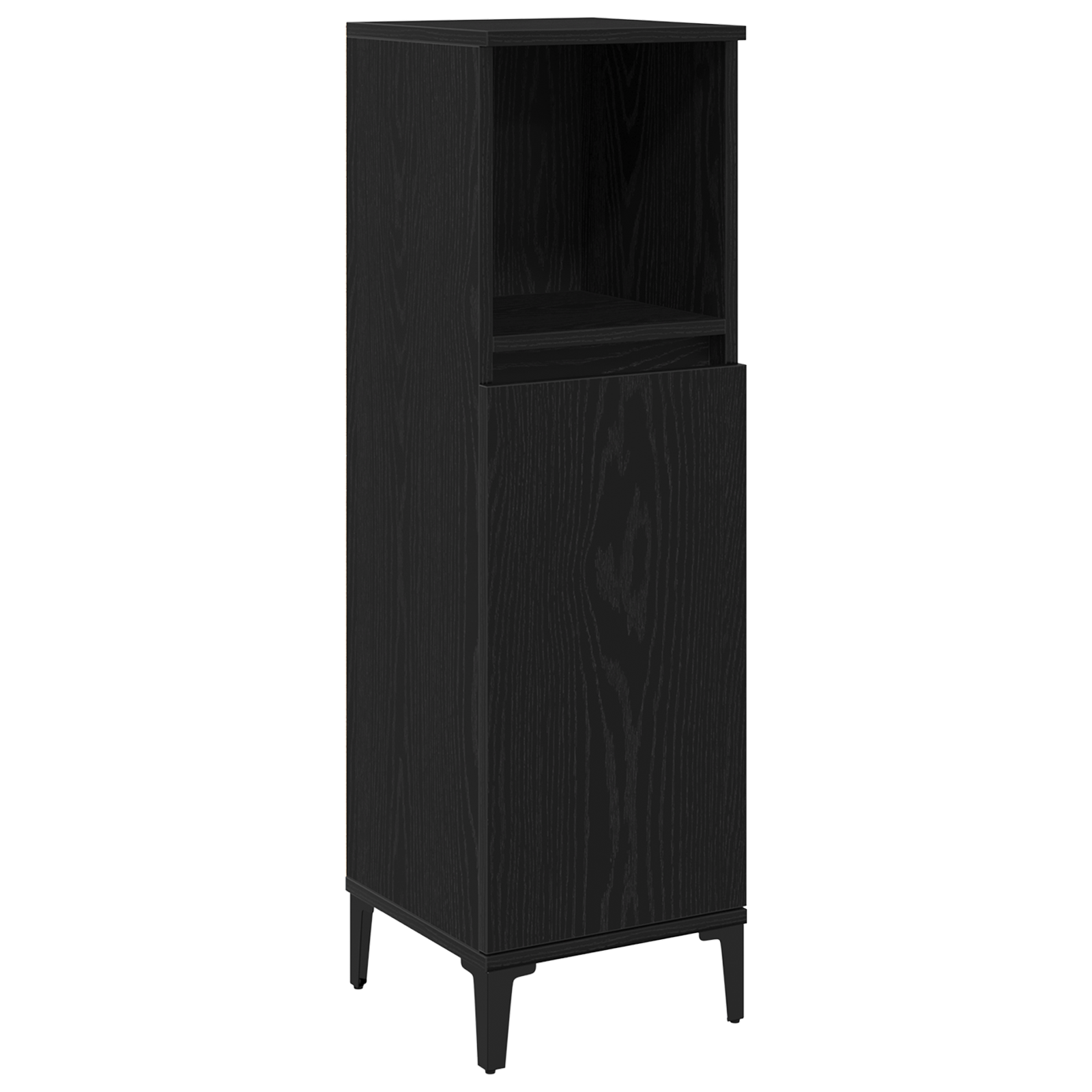 Thumbnail - vidaXL Badschrank Schwarz Eiche 30x30x100 cm Holzwerkstoff