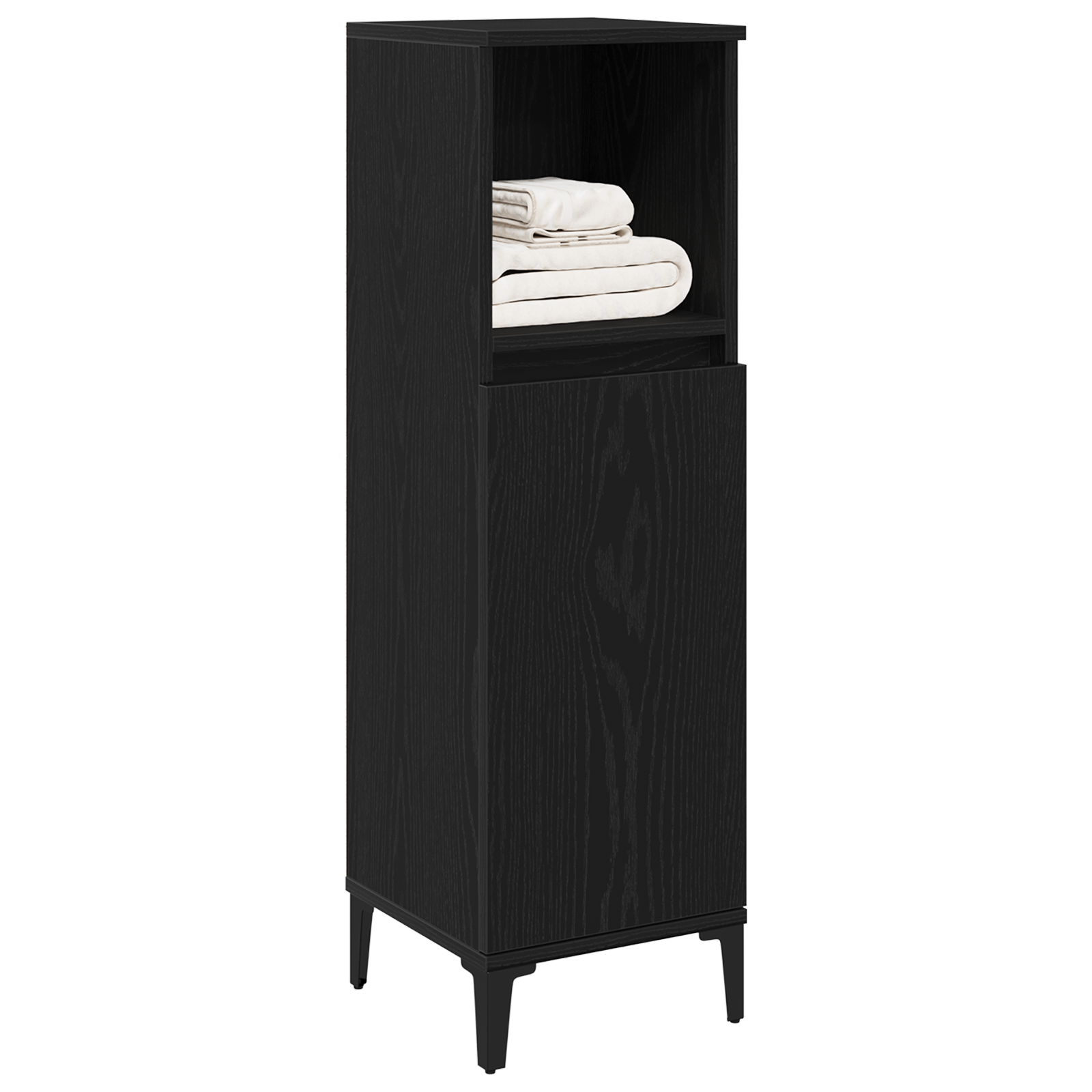 Thumbnail - vidaXL Badschrank Schwarz Eiche 30x30x100 cm Holzwerkstoff