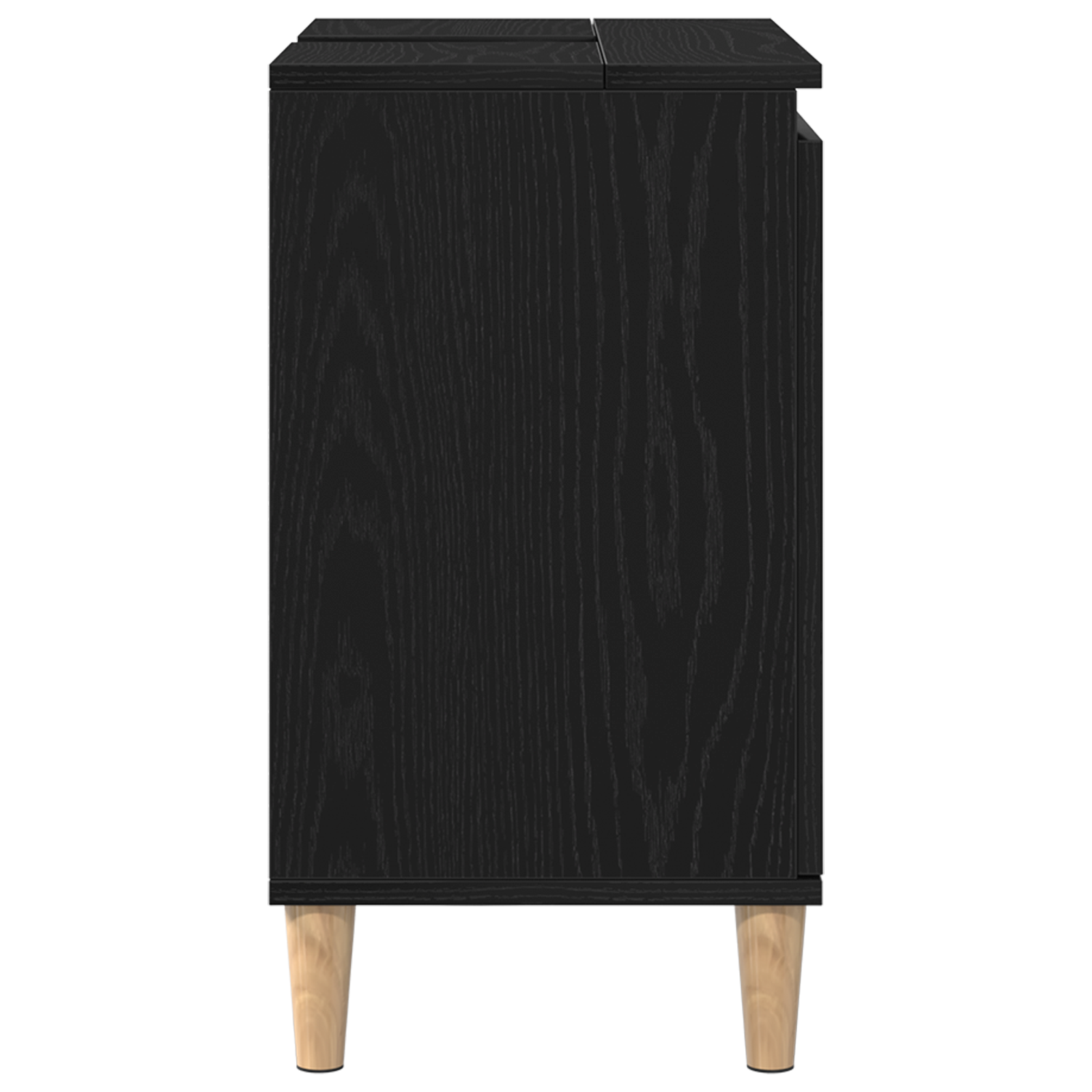 Sink Cabinet Black Oak 58x33x60 cm Engineered Wood - Image 8