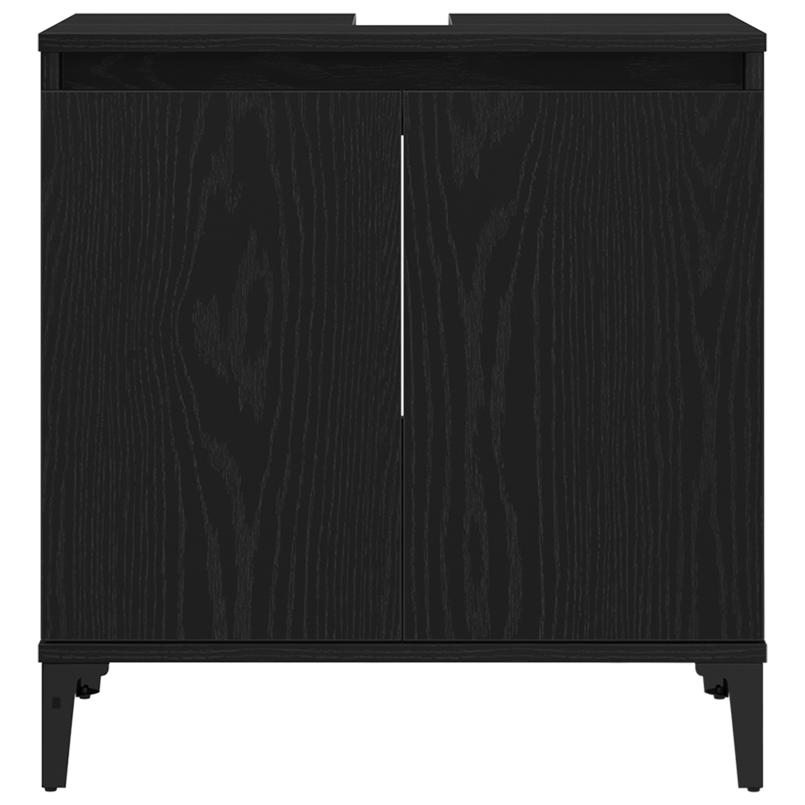 Sink Cabinet Black Oak 58x33x60 cm Engineered Wood - Image 7