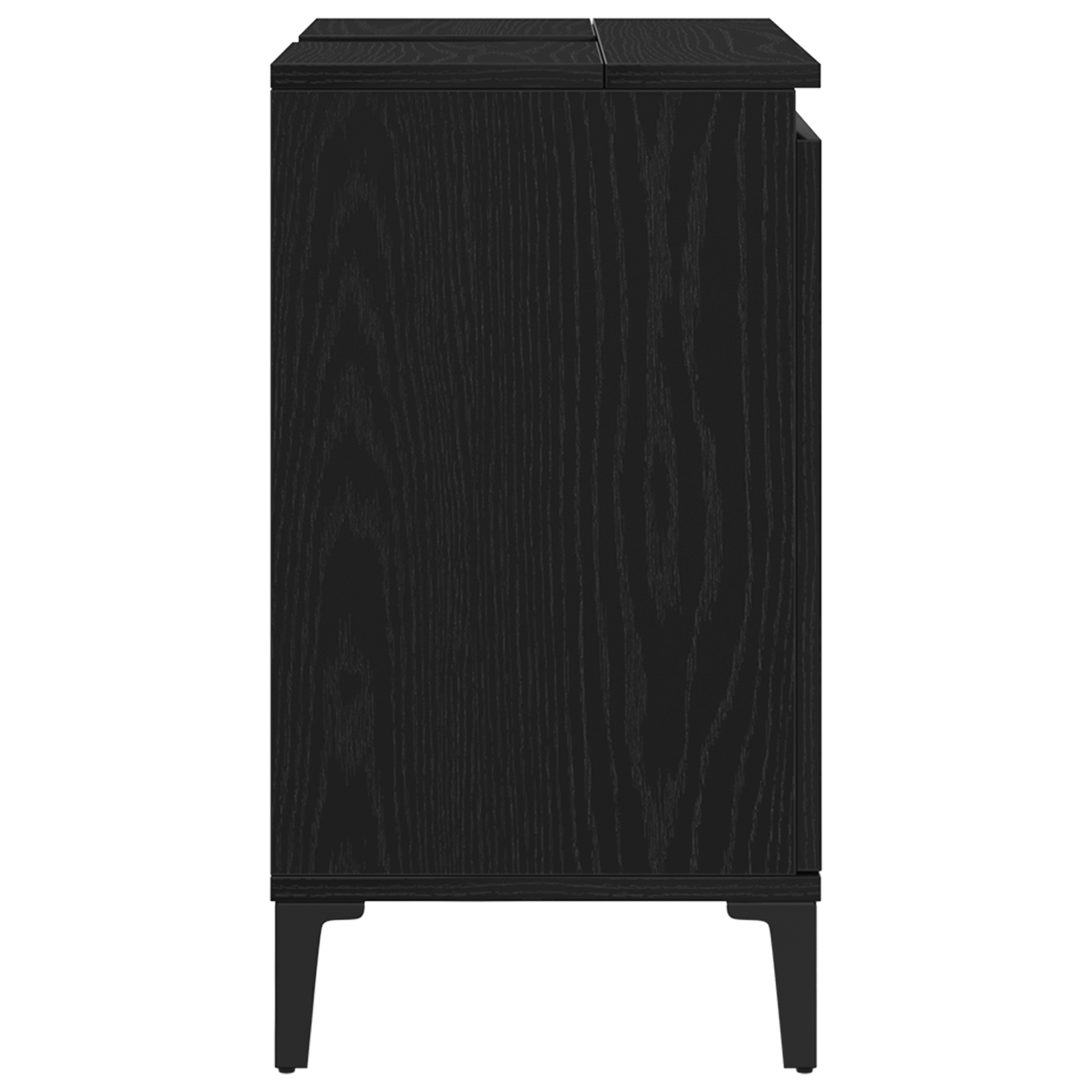 Sink Cabinet Black Oak 58x33x60 cm Engineered Wood - Image 8