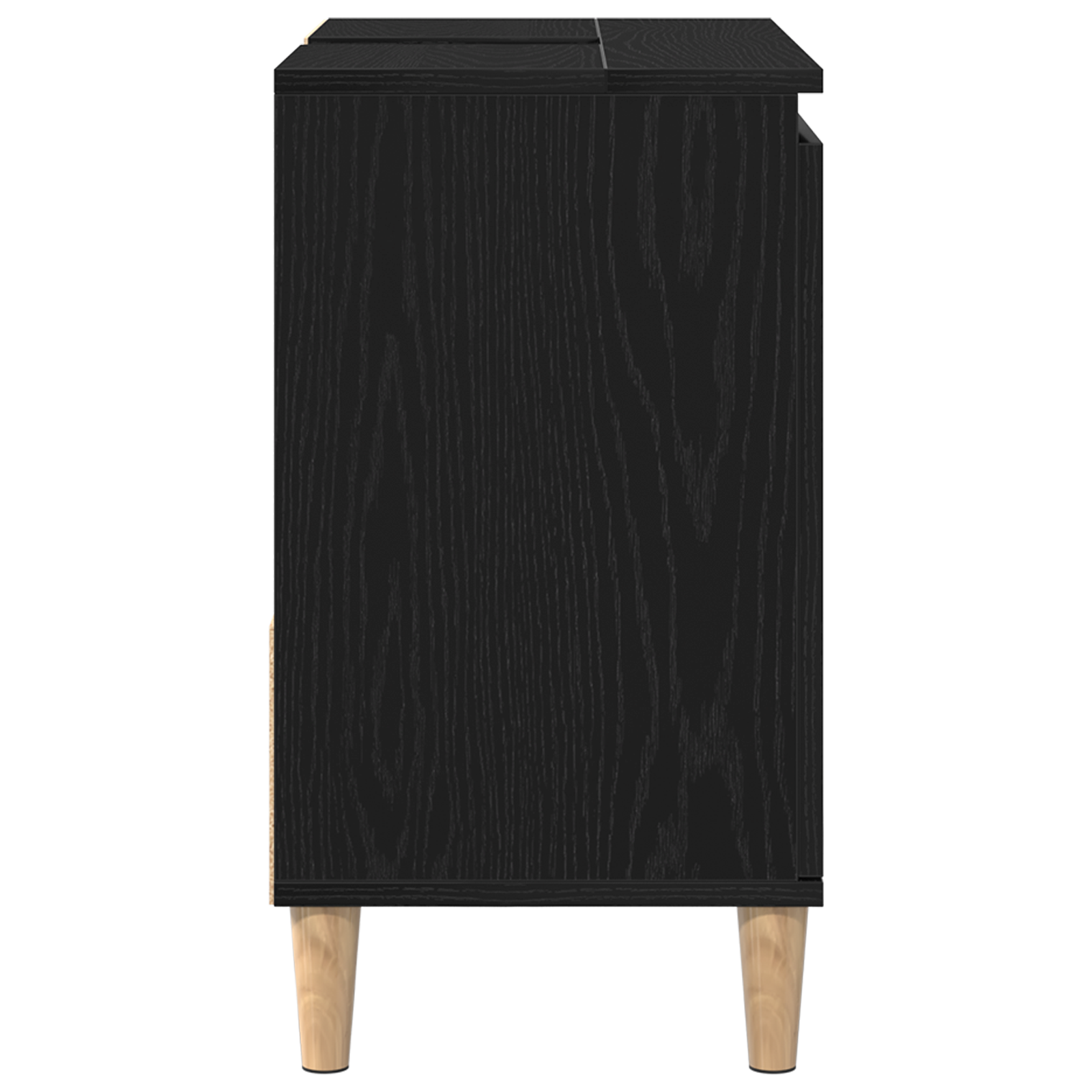 Sink Cabinet Black Oak 65x33x60 cm Engineered Wood - Image 8