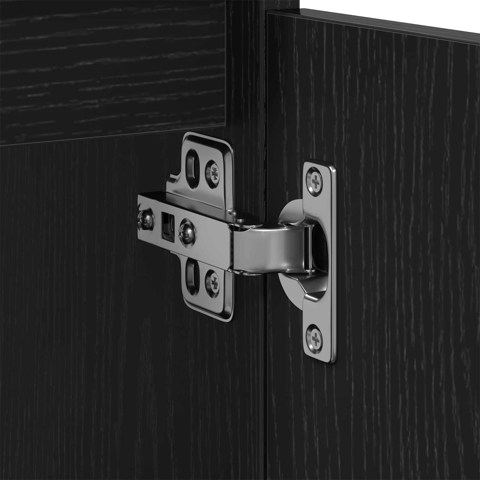 Black Oak Sink Cabinet 65x33x60 cm Made from Engineered Wood - Image 11