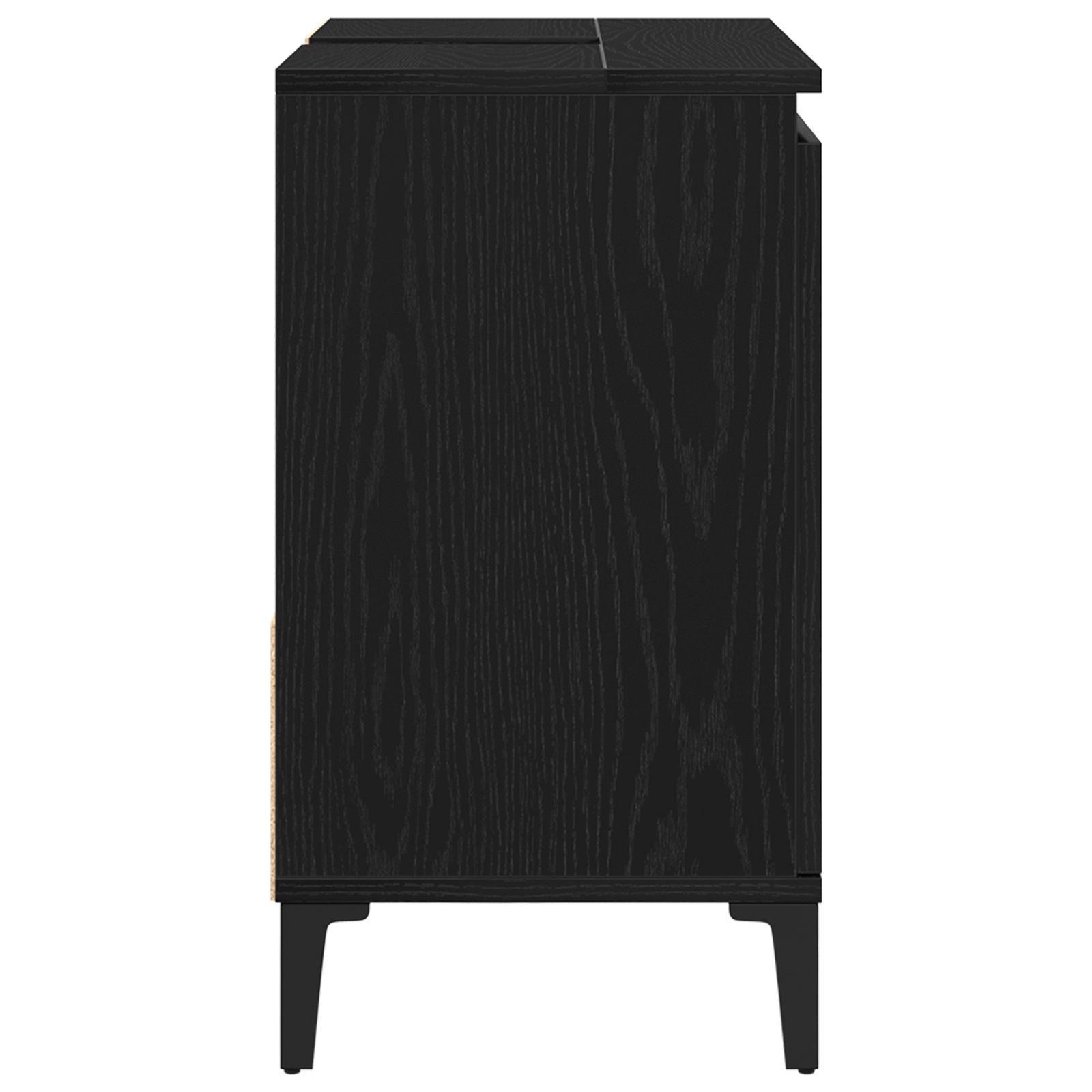Black Oak Sink Cabinet 65x33x60 cm Made from Engineered Wood - Image 8