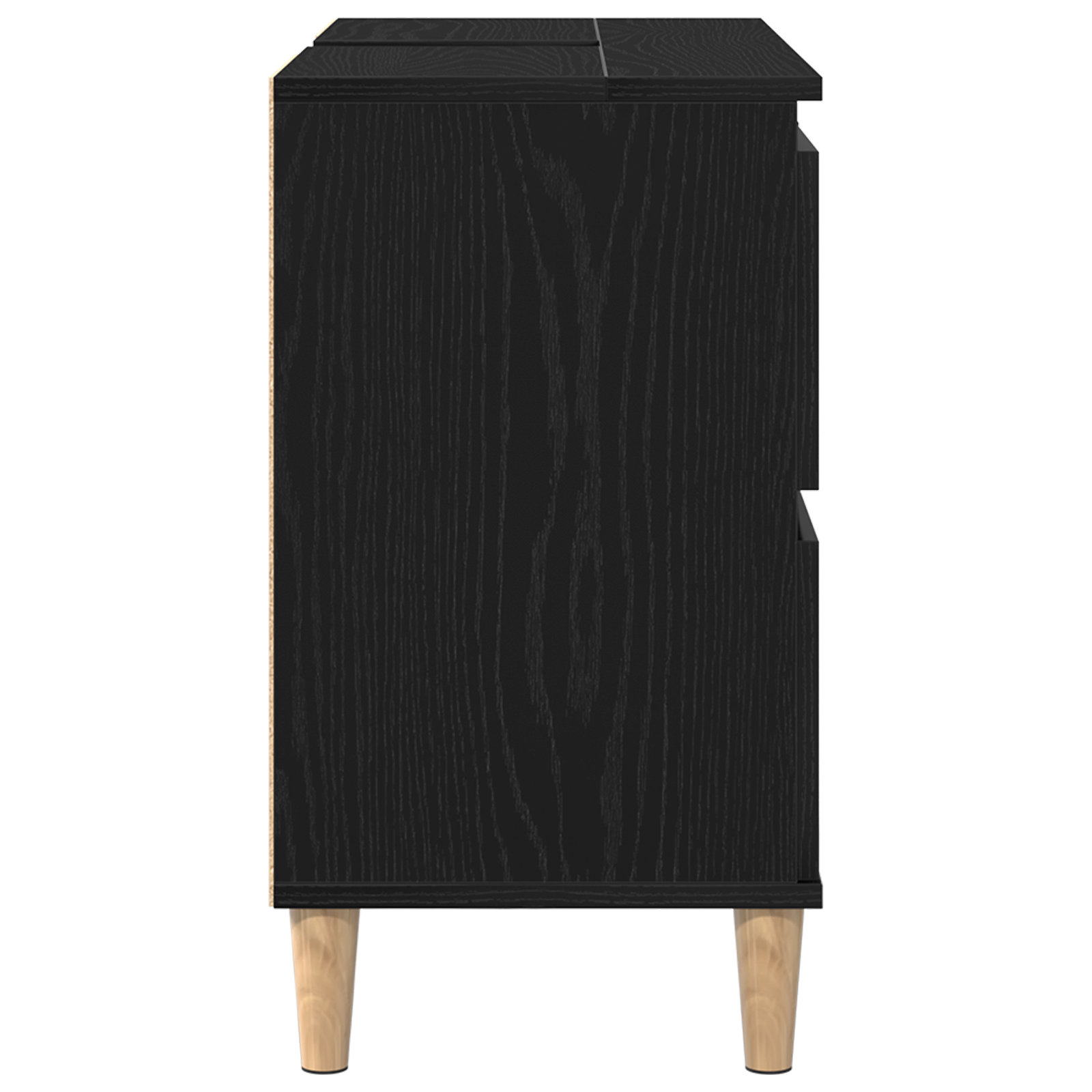 Sink Cabinet Black Oak 80x33x60 cm Engineered Wood - Image 8