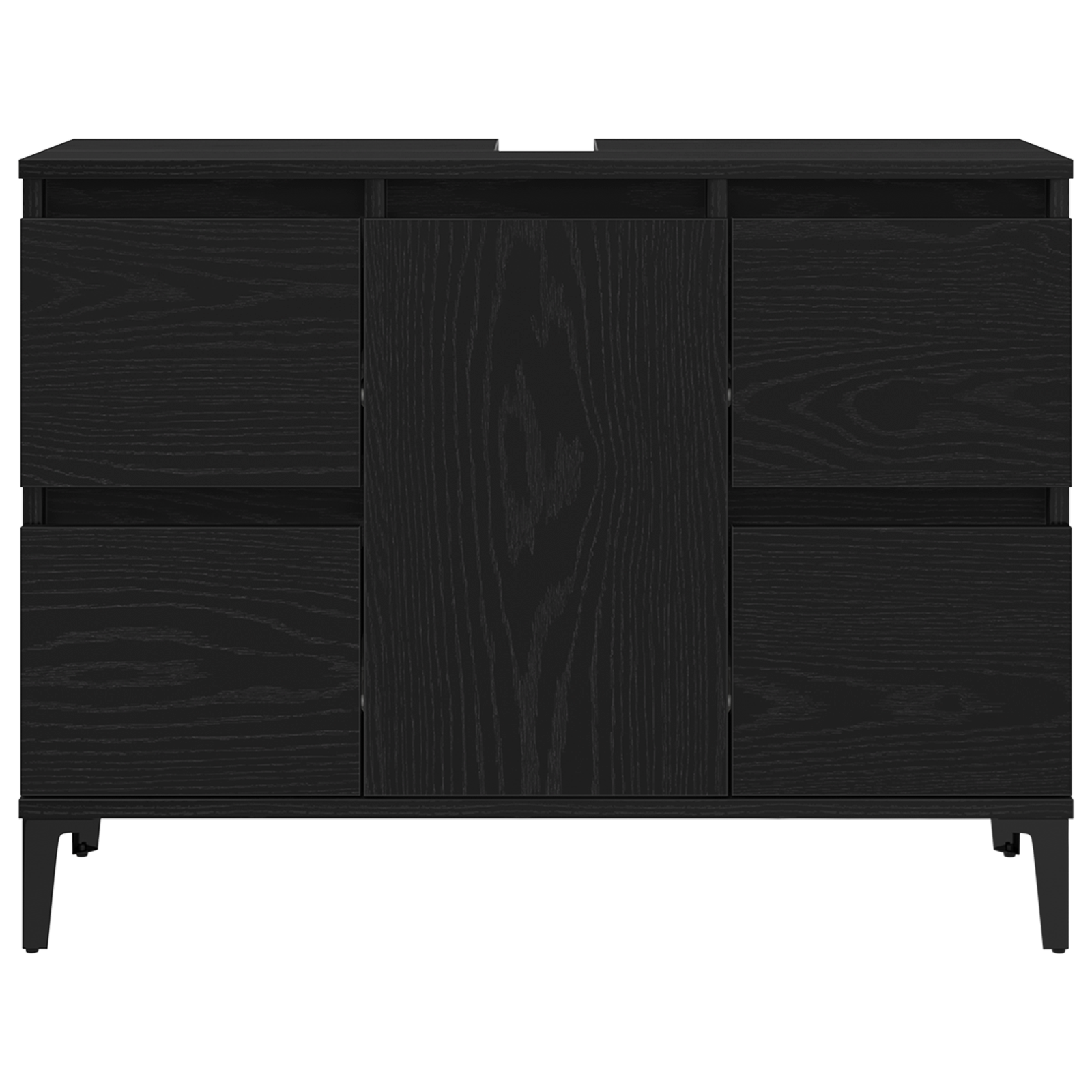 Bathroom Sink Cabinet in Black Oak - 80x33x60 cm, Made from Engineered Wood - Image 7
