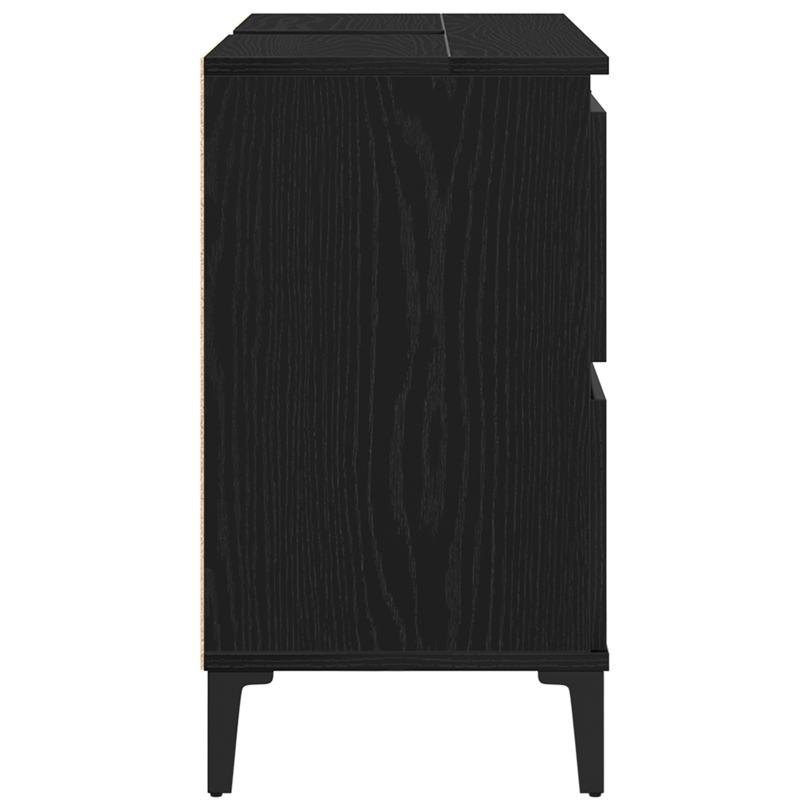 Bathroom Sink Cabinet in Black Oak - 80x33x60 cm, Made from Engineered Wood - Image 8