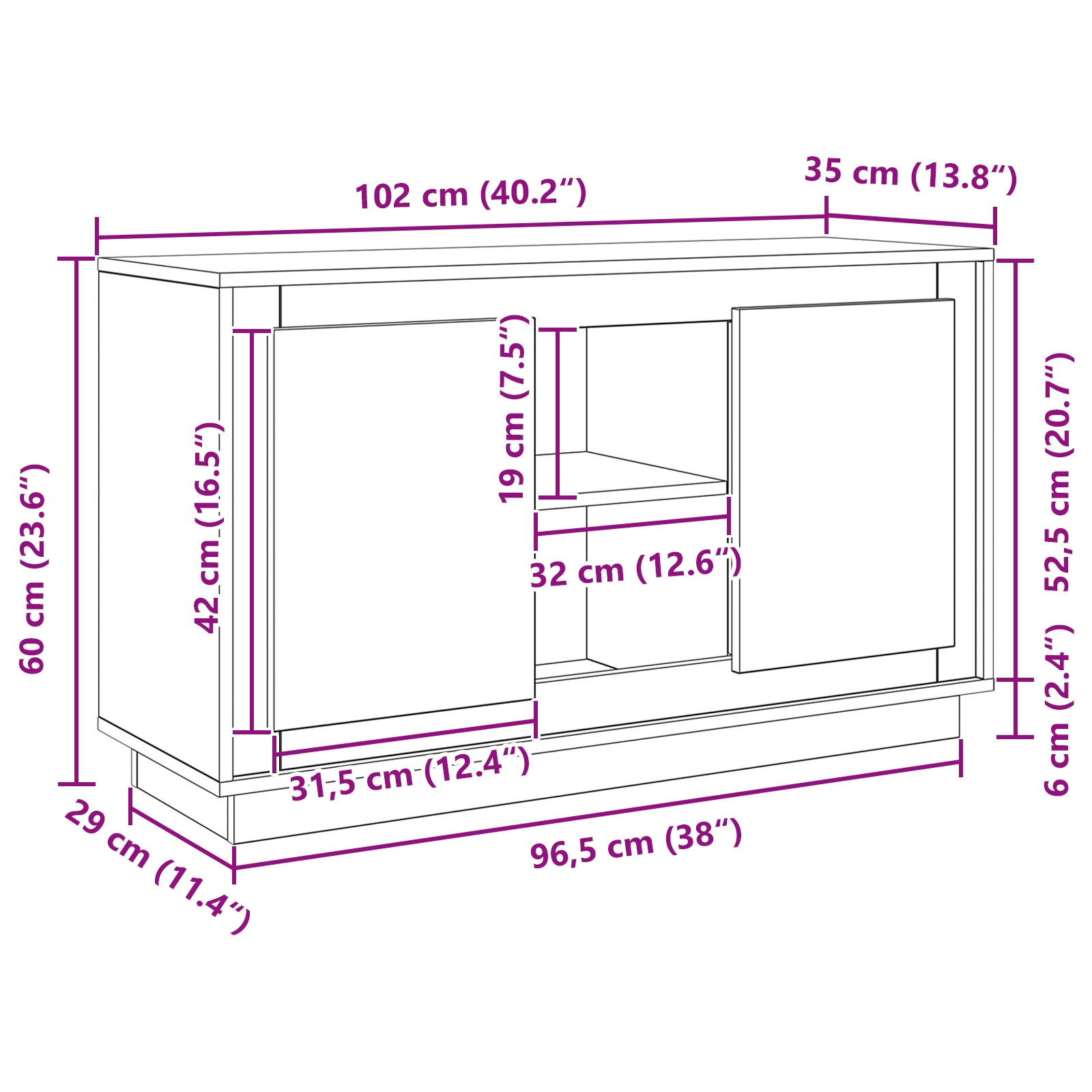 Sideboard, Sideboards, Aparador vidaXL - Imagen 92 de 122