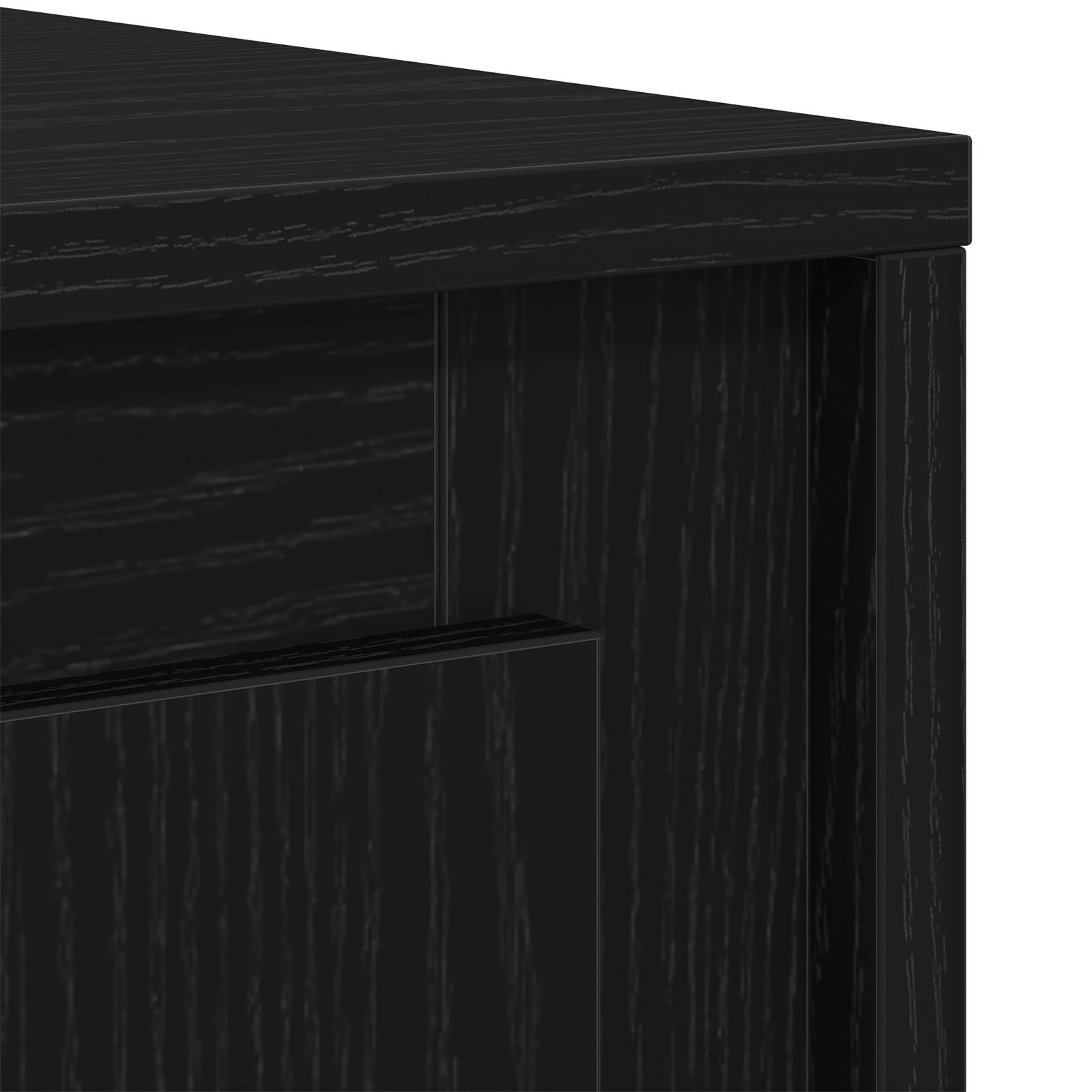 Sideboard Black Oak 102x35x55 cm Engineered Wood - Image 9
