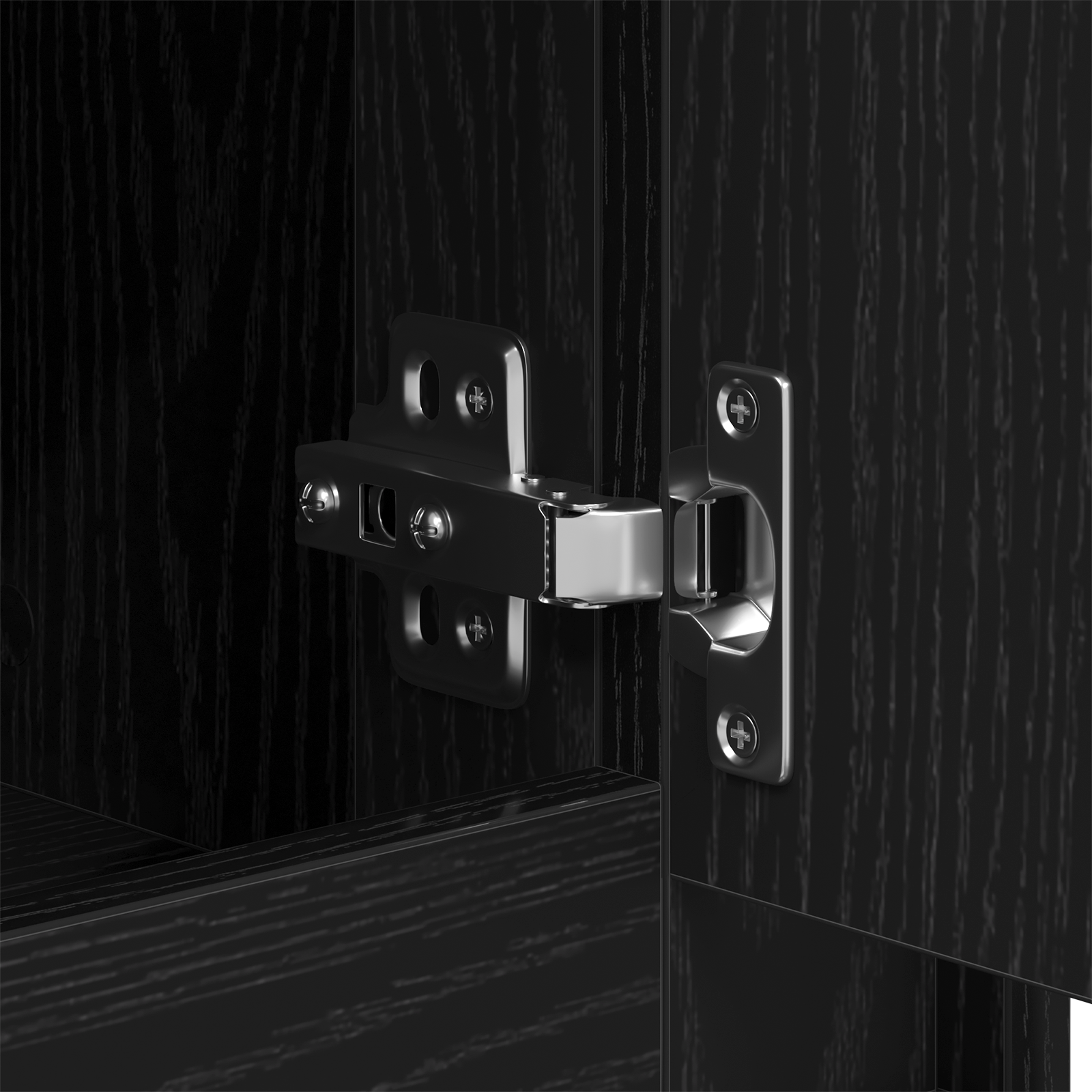 Sideboard Black Oak 102x35x55 cm Engineered Wood - Image 10