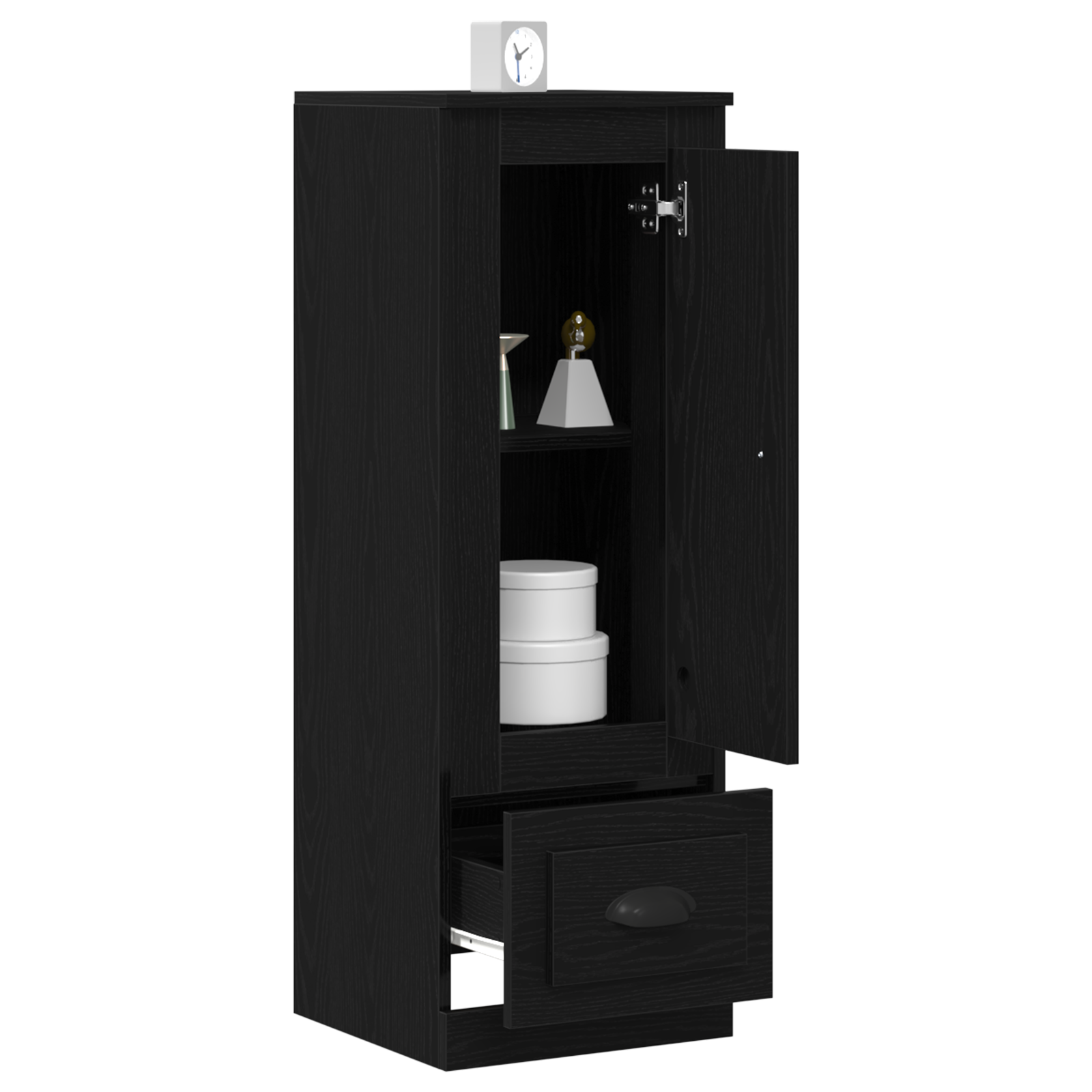 Highboard Black Oak 36x35,5x103,5 cm Engineered Wood - Image 3